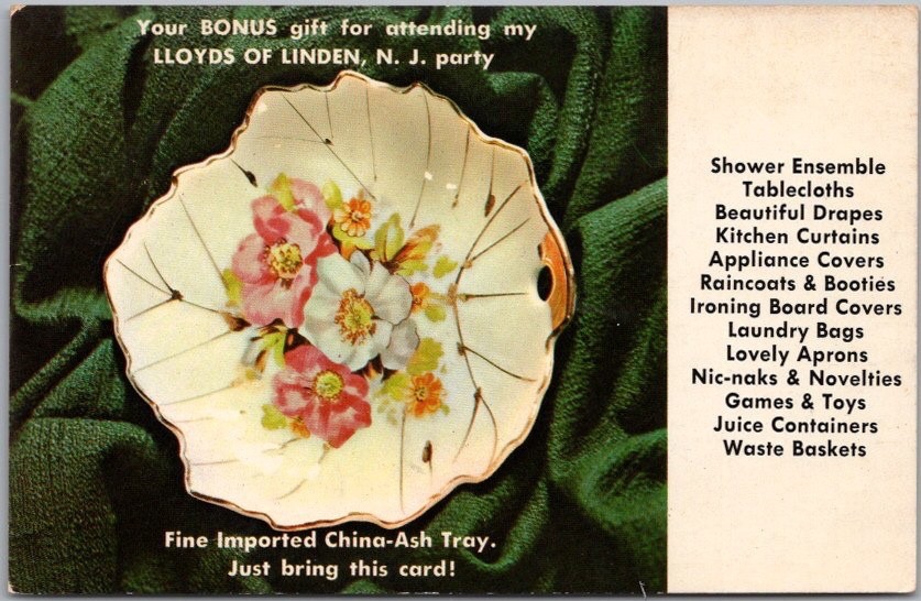 c1950s Home Sales Party Invitation Advertising Postcard \