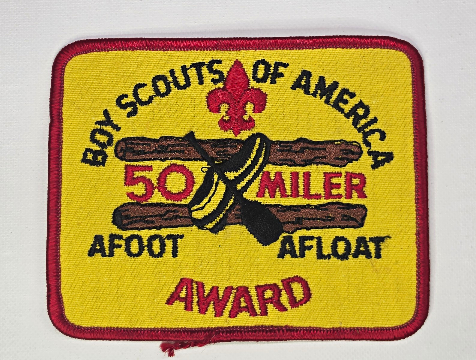Vintage BSA Boy Scouts of America 50 Miler Award Afoot Afloat Jacket Patch