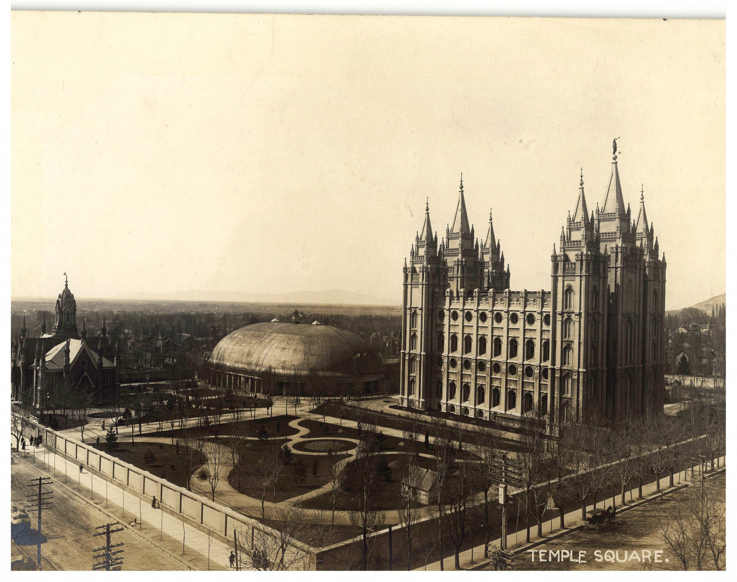USA, Salt Lake City, Mormon Temple Original Vintage Print Print D 