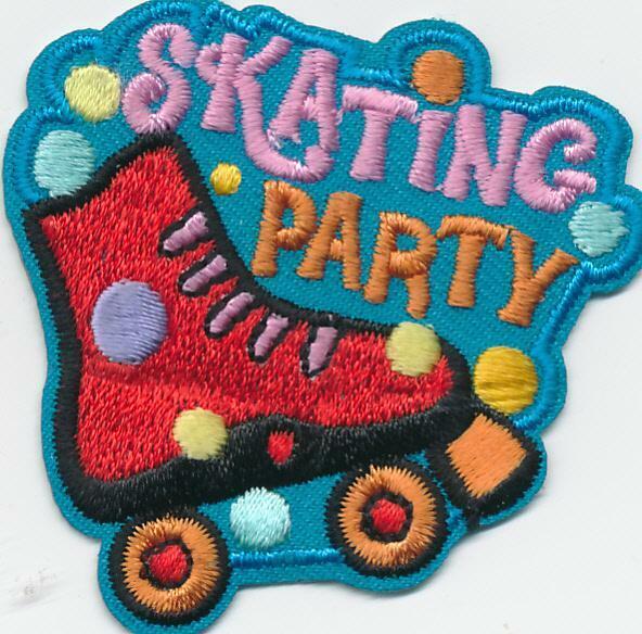 Girl Boy Cub SKATING PARTY Roller skates Fun Patches Crests Badges SCOUT GUIDE