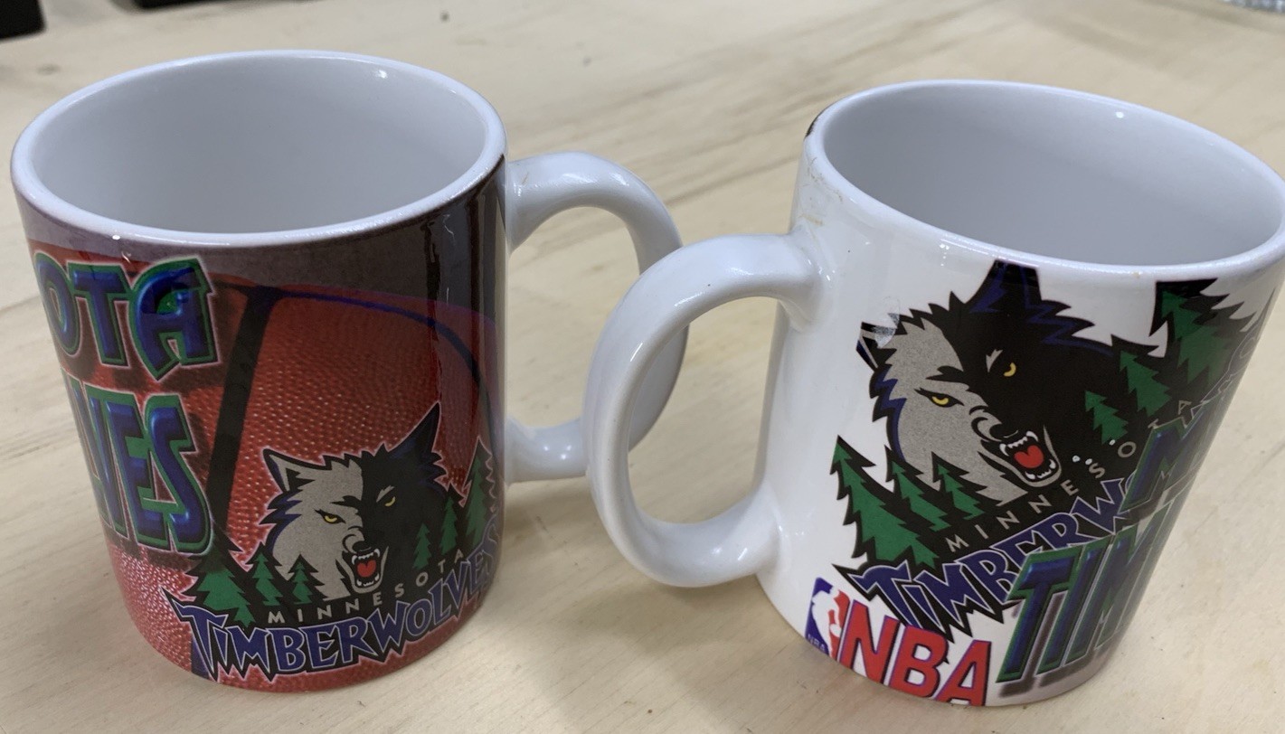 Minnesota Timber Wolves Coffee Cup Mugs Basketball Minnesota Timber Wolves Coffee Cup Mugs Basketball