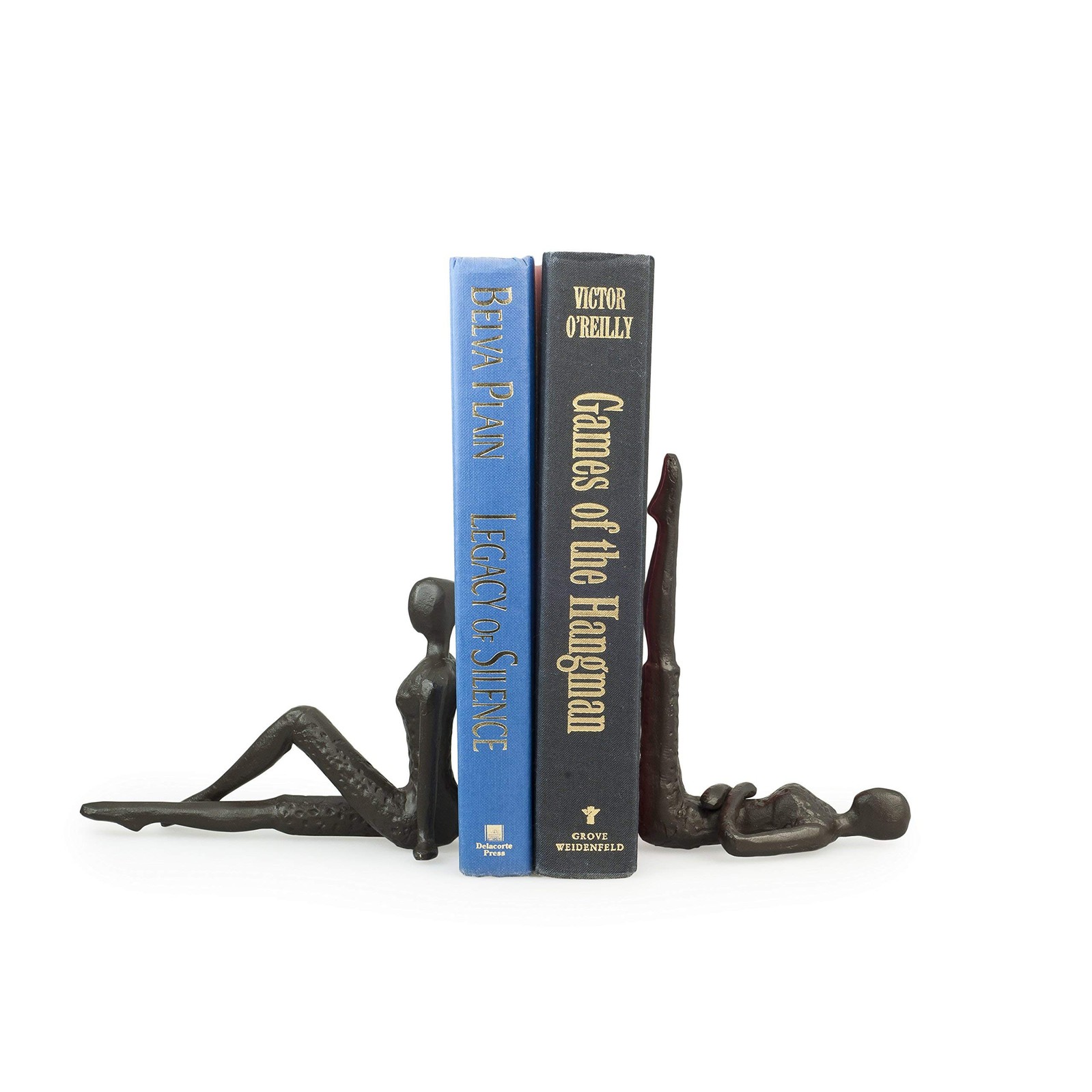Danya B. Contemporary 2-Piece Ladies Stretching Cast Iron Metal Bookends, Gold Danya B. Contemporary 2-Piece Ladies Stretching Cast Iron Metal Bookends, Gold