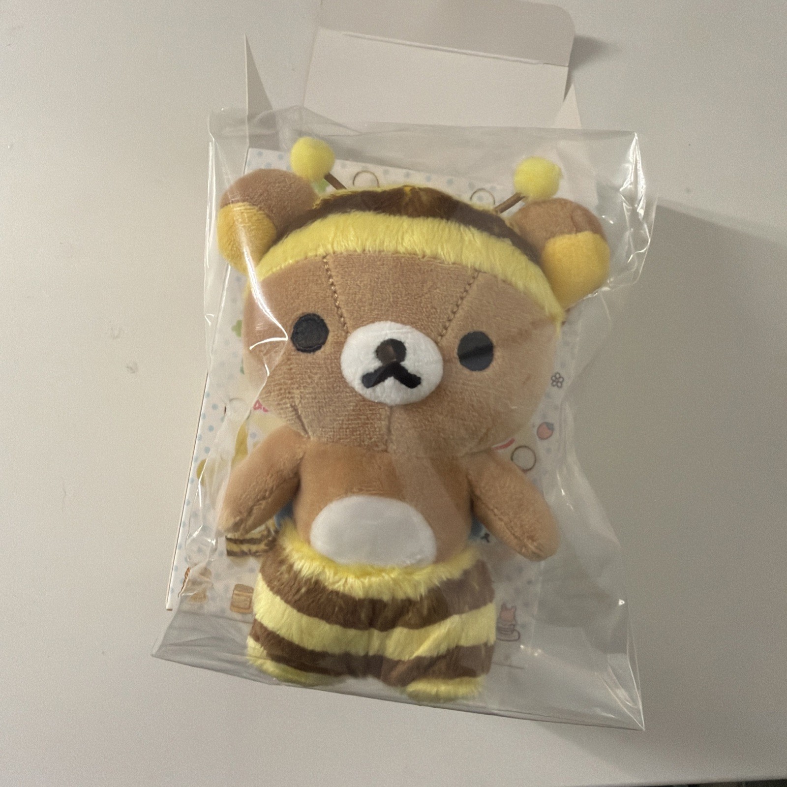 San-X Rilakkuma Back in the Day Honey & Smile: Bee Mascot Small Plush keychain