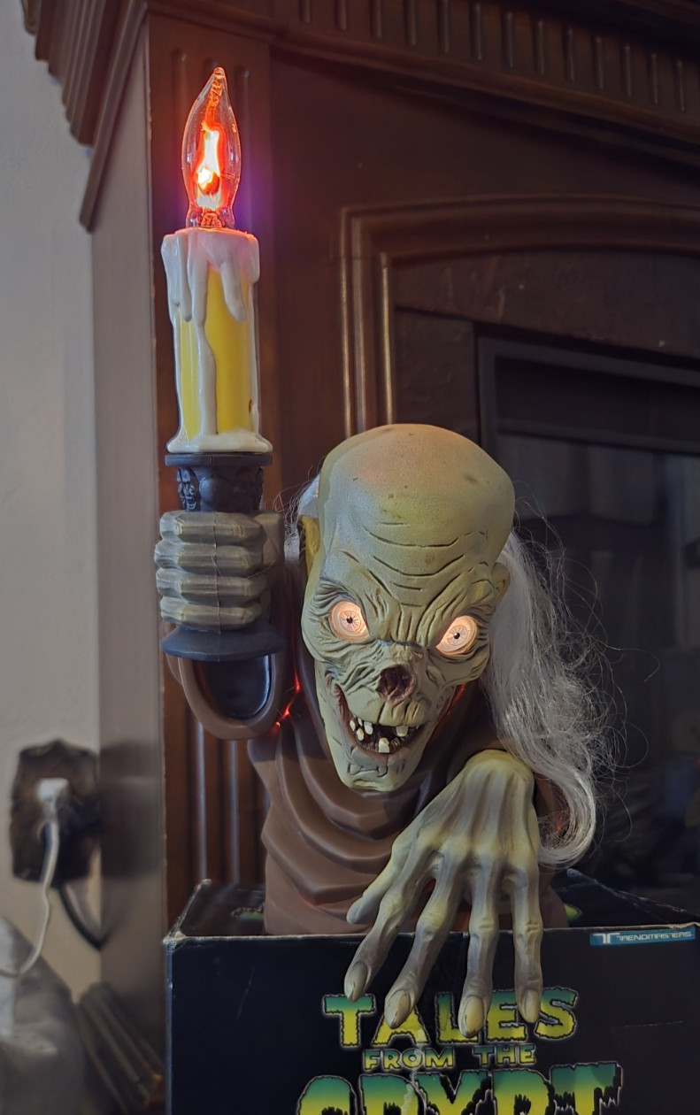 Vintage 1996 Trendmasters Tales From The Crypt Keeper Candelabra Light-Up In Box