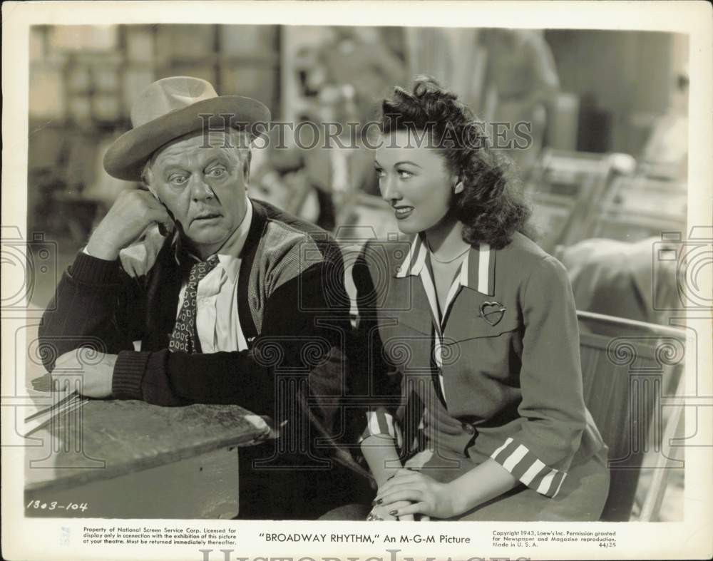 1943 Press Photo Charles Winninger and his co-star star in 1943 Press Photo Charles Winninger and his co-star star in