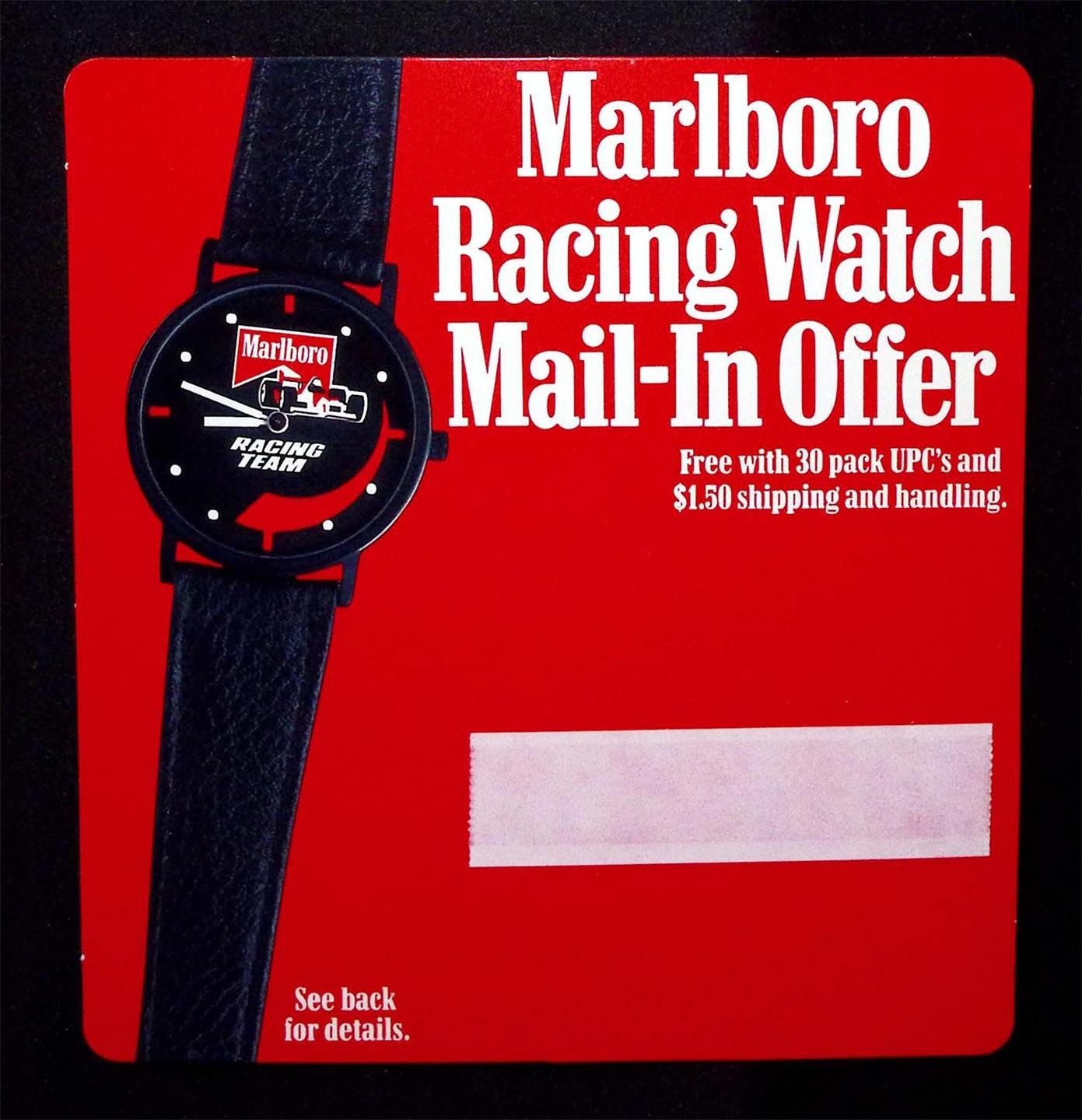 Vintage 1991 Marlboro Racing Watch Advertising Counter Display Sign New