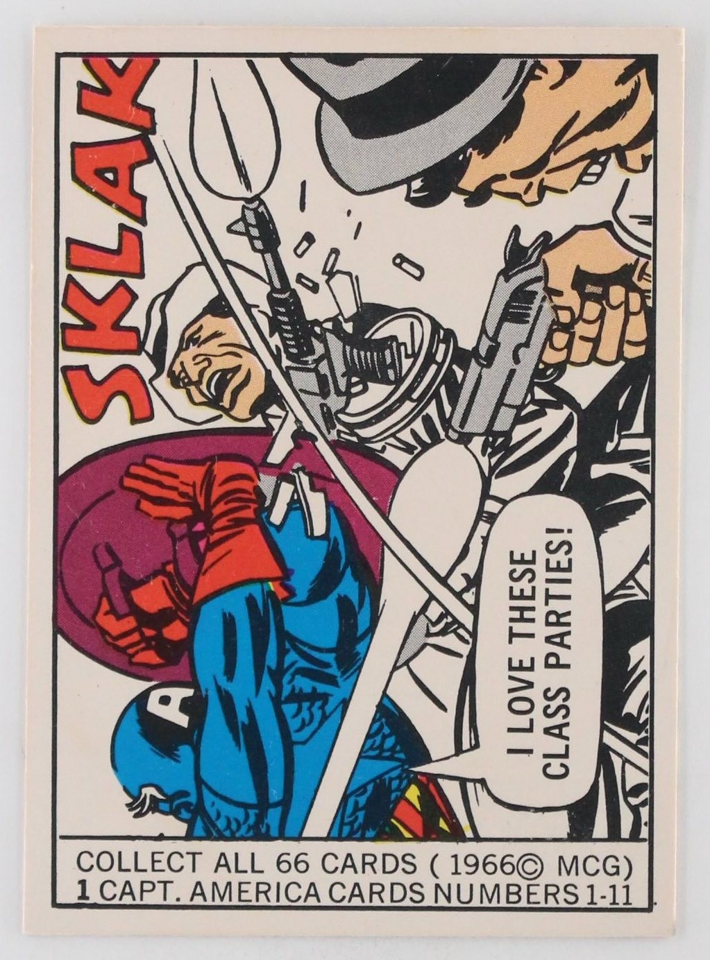 1966 Donruss Captain America Rookie - Marvel Super Heroes #1 - RAW 3