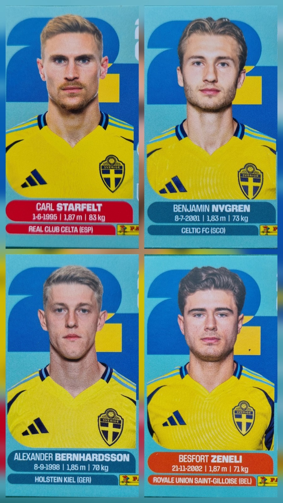 World Cup26 - All 4 Swedish Parallels Set - FIFA WORLD CUP 2026 PARALLEL - PANINI