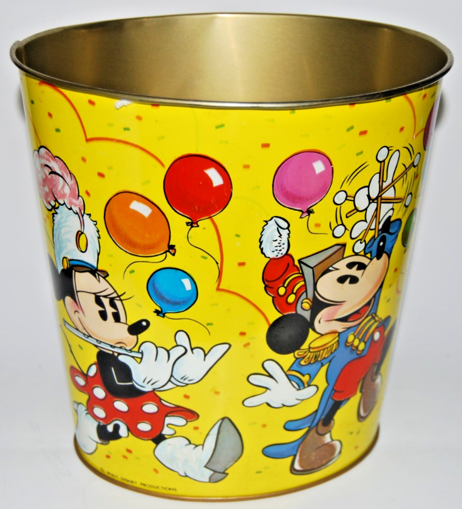Vintage Disney Mickey Mouse Metal Trash Can Cheinco 1970s - Great Condition Vintage Disney Mickey Mouse Metal Trash Can Cheinco 1970s - Great Condition