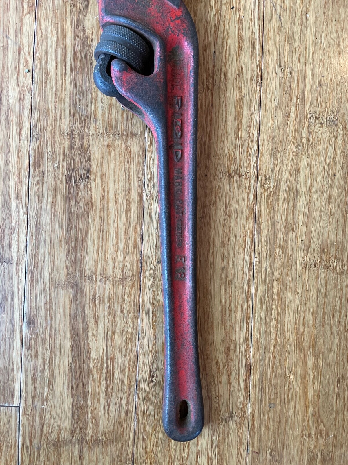 Vintage Ridge Tool Company  Rigid E-18 Offset Heavy Duty Pipe Wrench Elyria OH