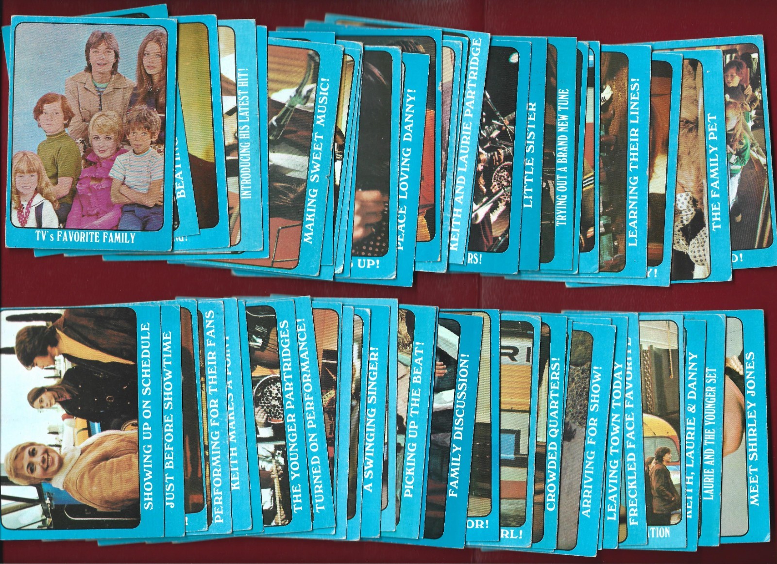 1971 Topps, The Partridge Family Complete Blue Set 55 Trading Cards VG+ 1971 Topps, The Partridge Family Complete Blue Set 55 Trading Cards VG+