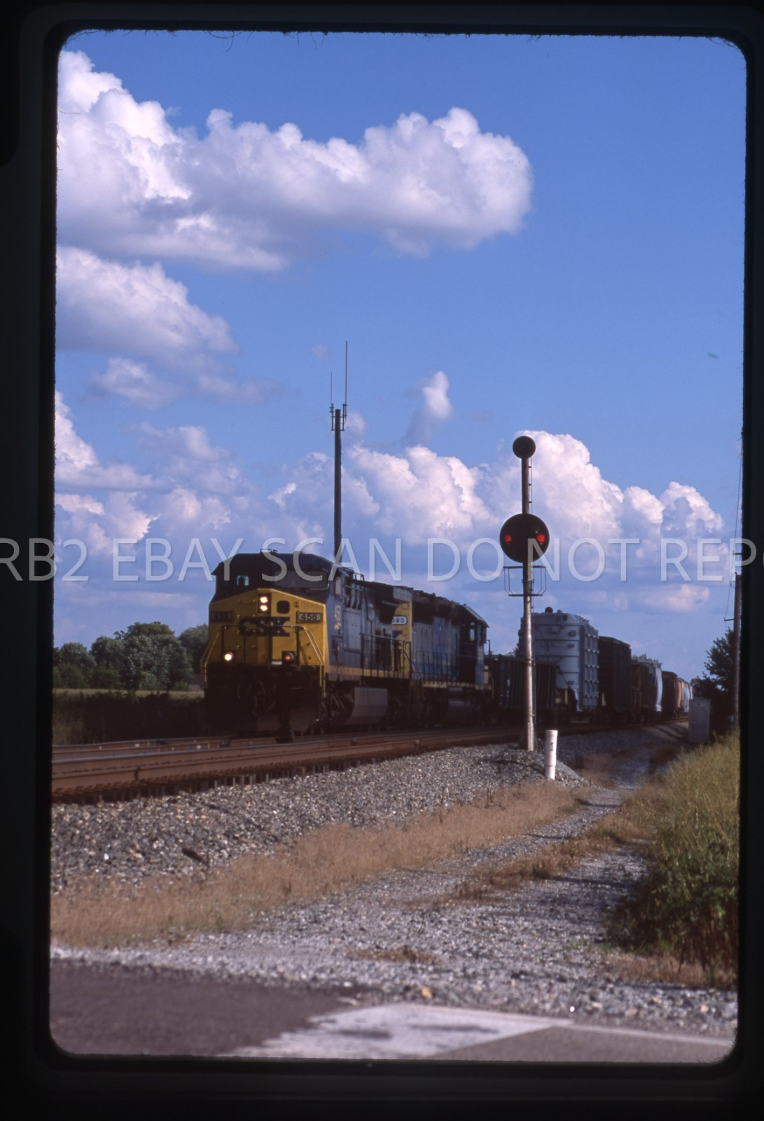 ZM6 ORIGINAL SLIDE CSX CSXT 458 PIQUA OH OHIO