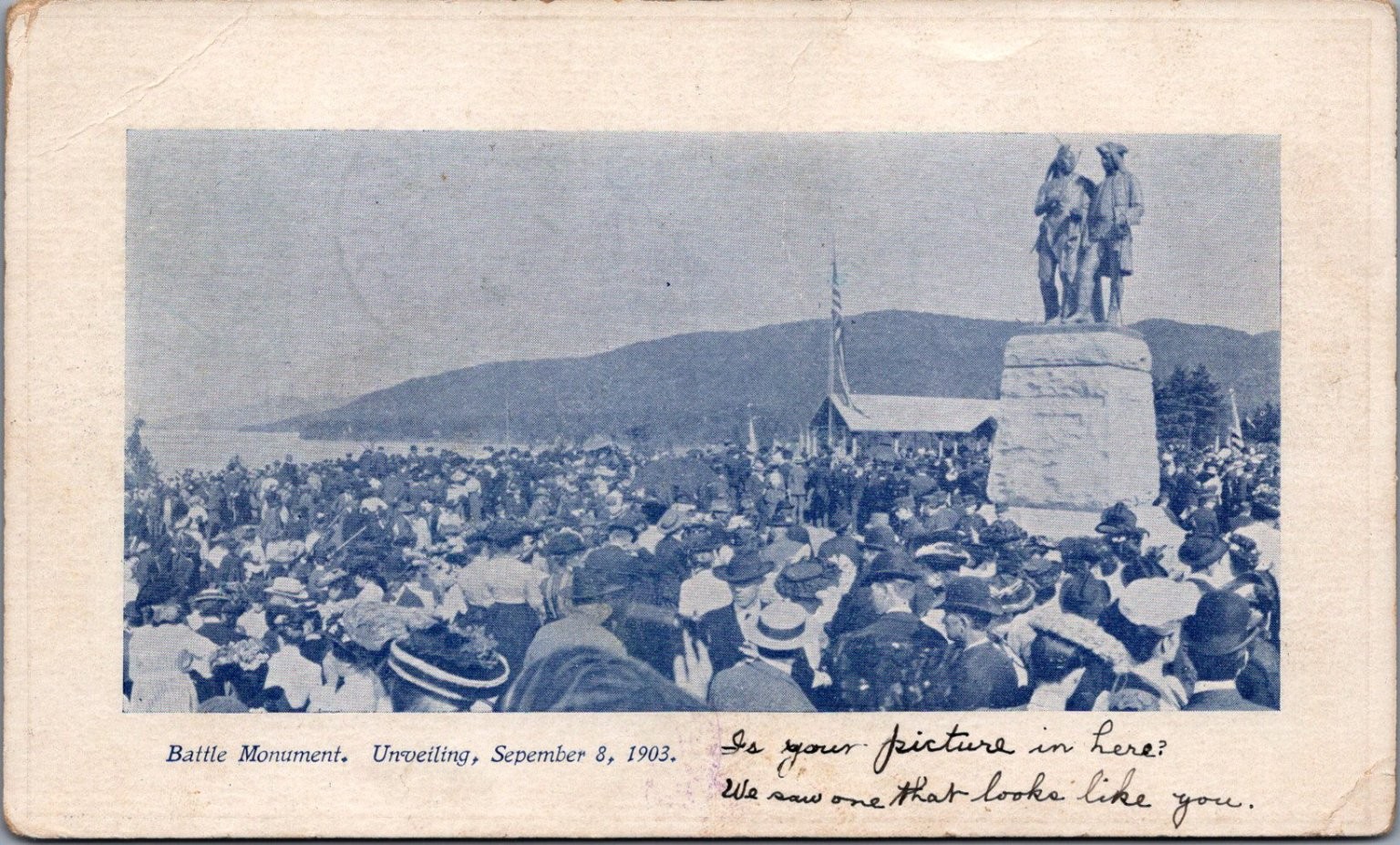 1903 Battle Monument Unveiling Indian Lake NY Postcard S.R. Stoddard 1906 1903 Battle Monument Unveiling Indian Lake NY Postcard S.R. Stoddard 1906