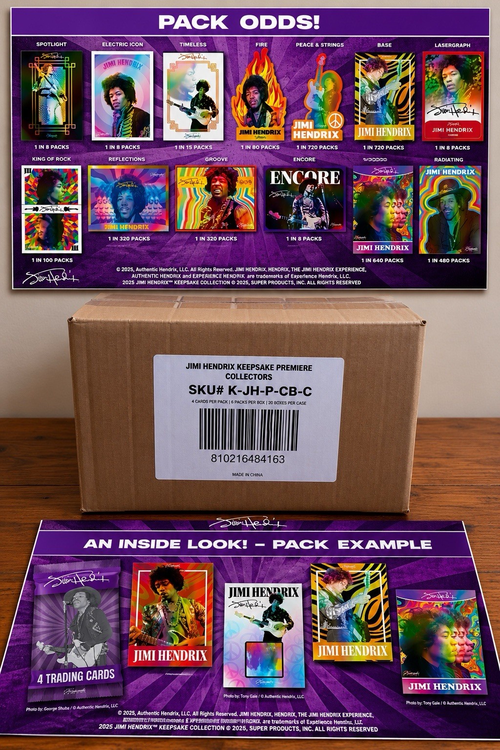 2025-2026 Jimi Hendrix Keepsake Breakers Collectors  20 Box Case Factory Sealed