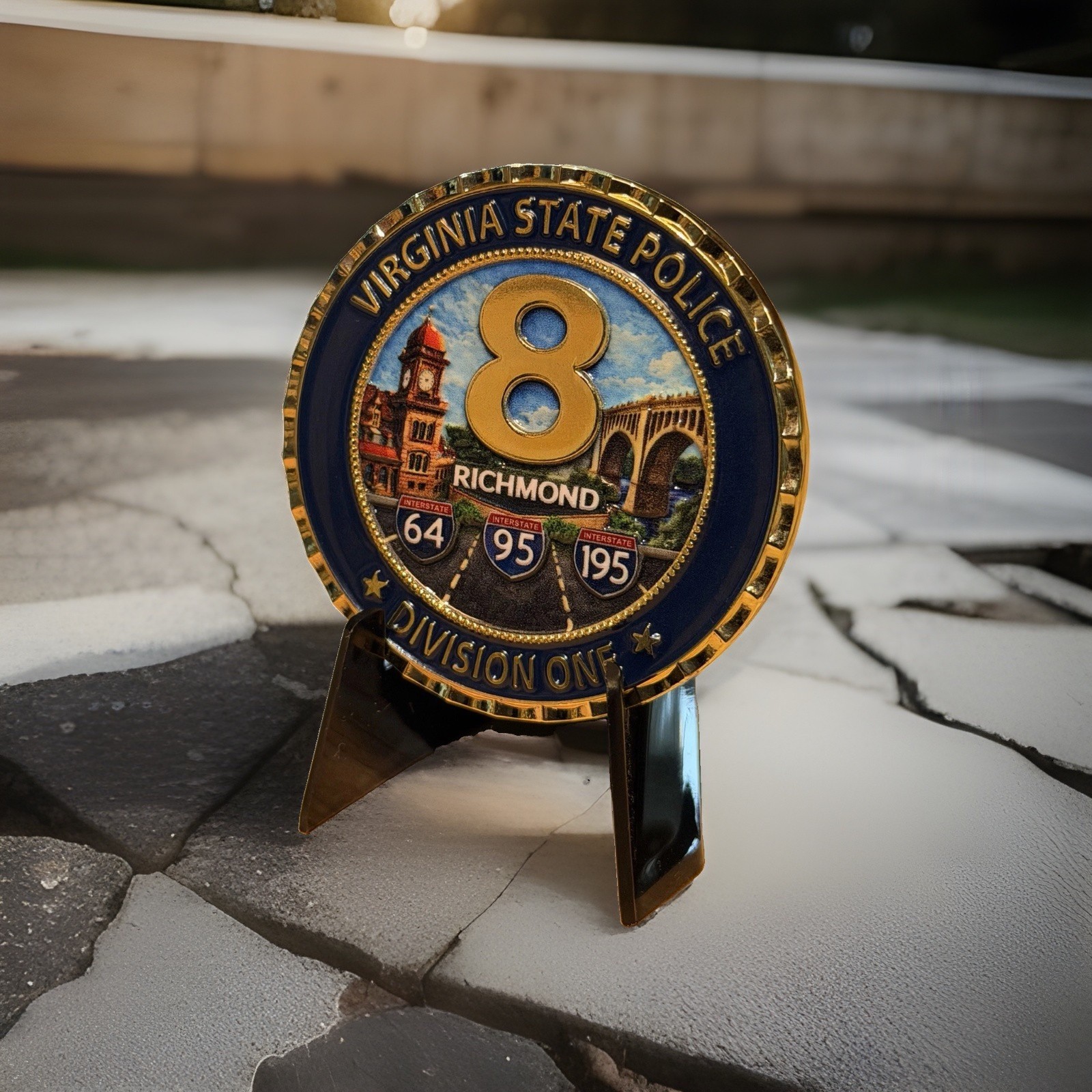 🔥Virginia State Police🔥 Area 8 Richmond - Challenge Coin 🔥Virginia State Police🔥 Area 8 Richmond - Challenge Coin