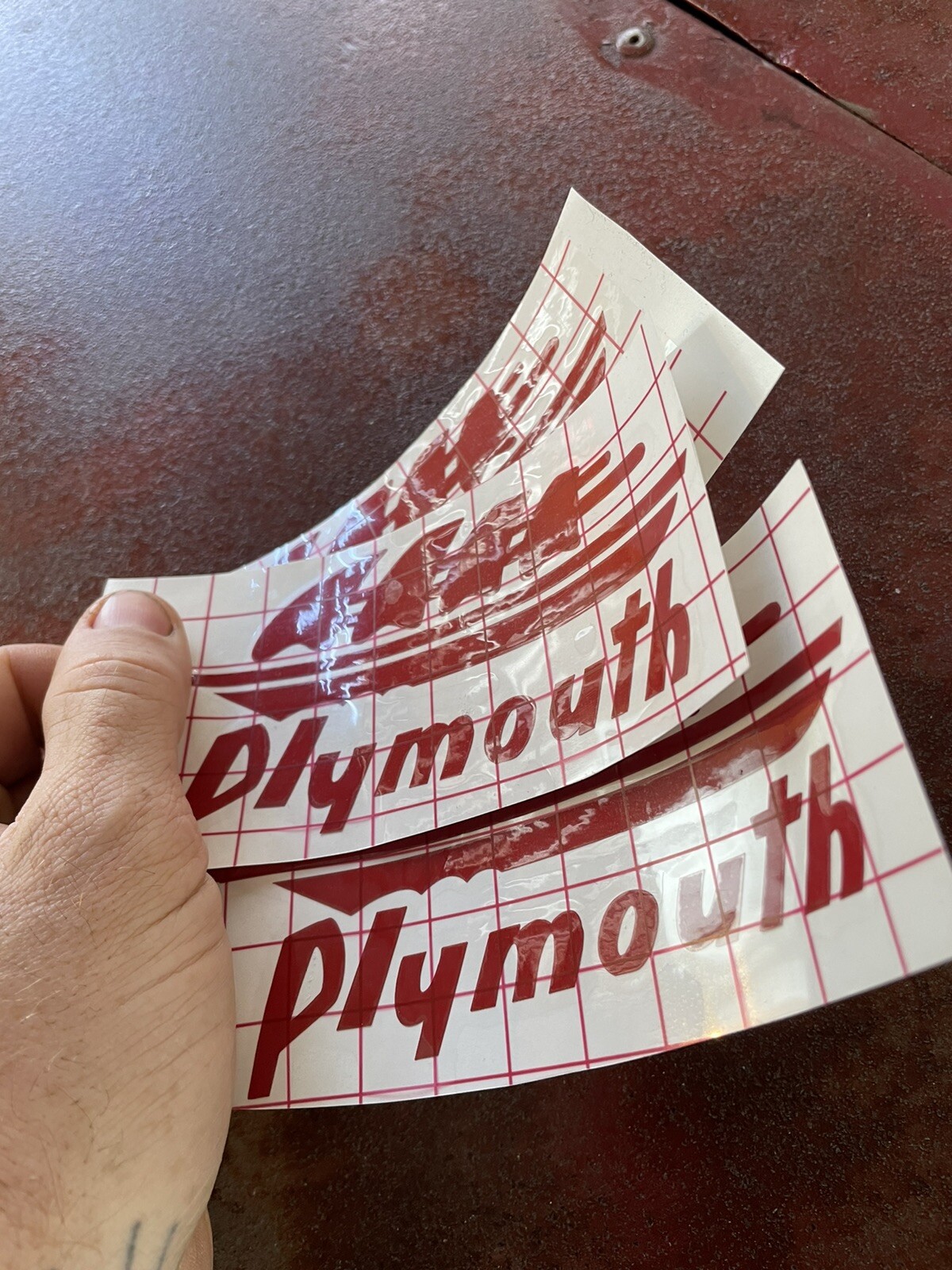 Vintage Repro Plymouth 1946 1947 1948 Hubcap Decal Sticker