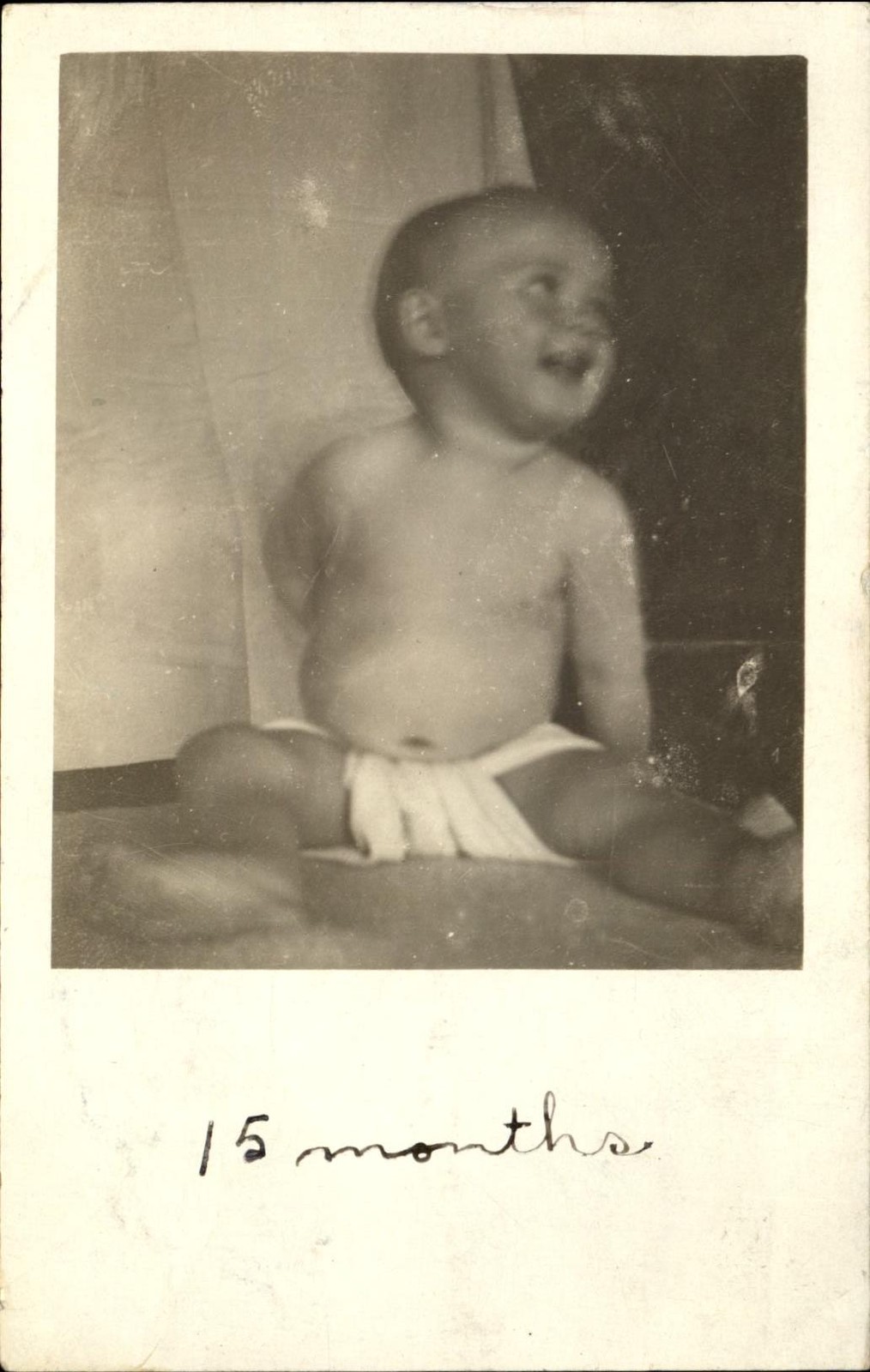 Baby in diaper ~ RPPC real photo mailed Arlington Minnesota ~ 1910 postcard Baby in diaper ~ RPPC real photo mailed Arlington Minnesota ~ 1910 postcard