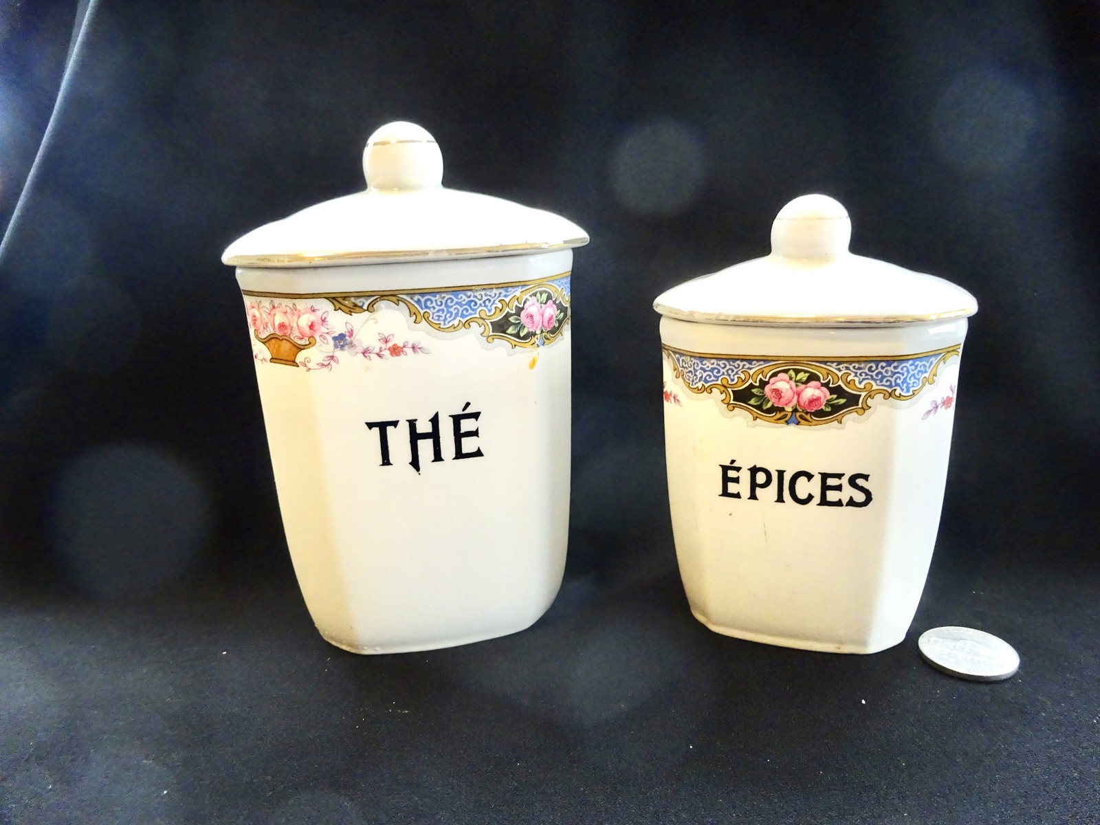 Vintage French Cannisters Ceramic Pottery Antique Storage Jars Kitchen Vintage French Cannisters Ceramic Pottery Antique Storage Jars Kitchen