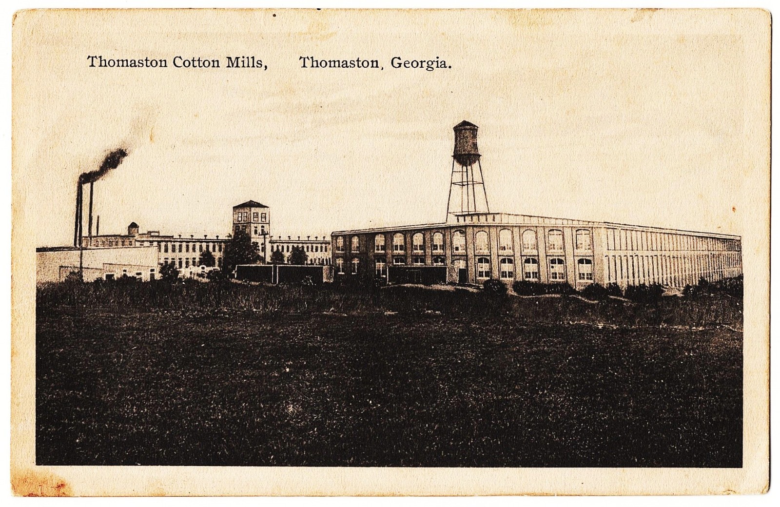 Thomaston GA - Cotton Mills mailed 1919 antique postcard