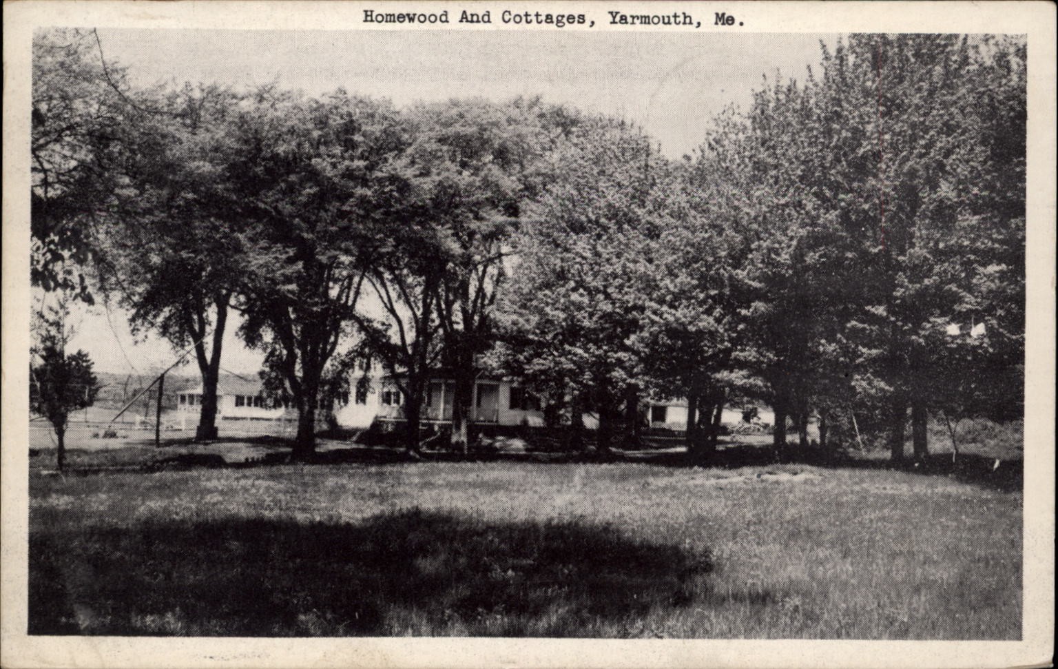 Yarmouth Maine Homewood & Cottages mailed 1952 vintage postcard Yarmouth Maine Homewood & Cottages mailed 1952 vintage postcard