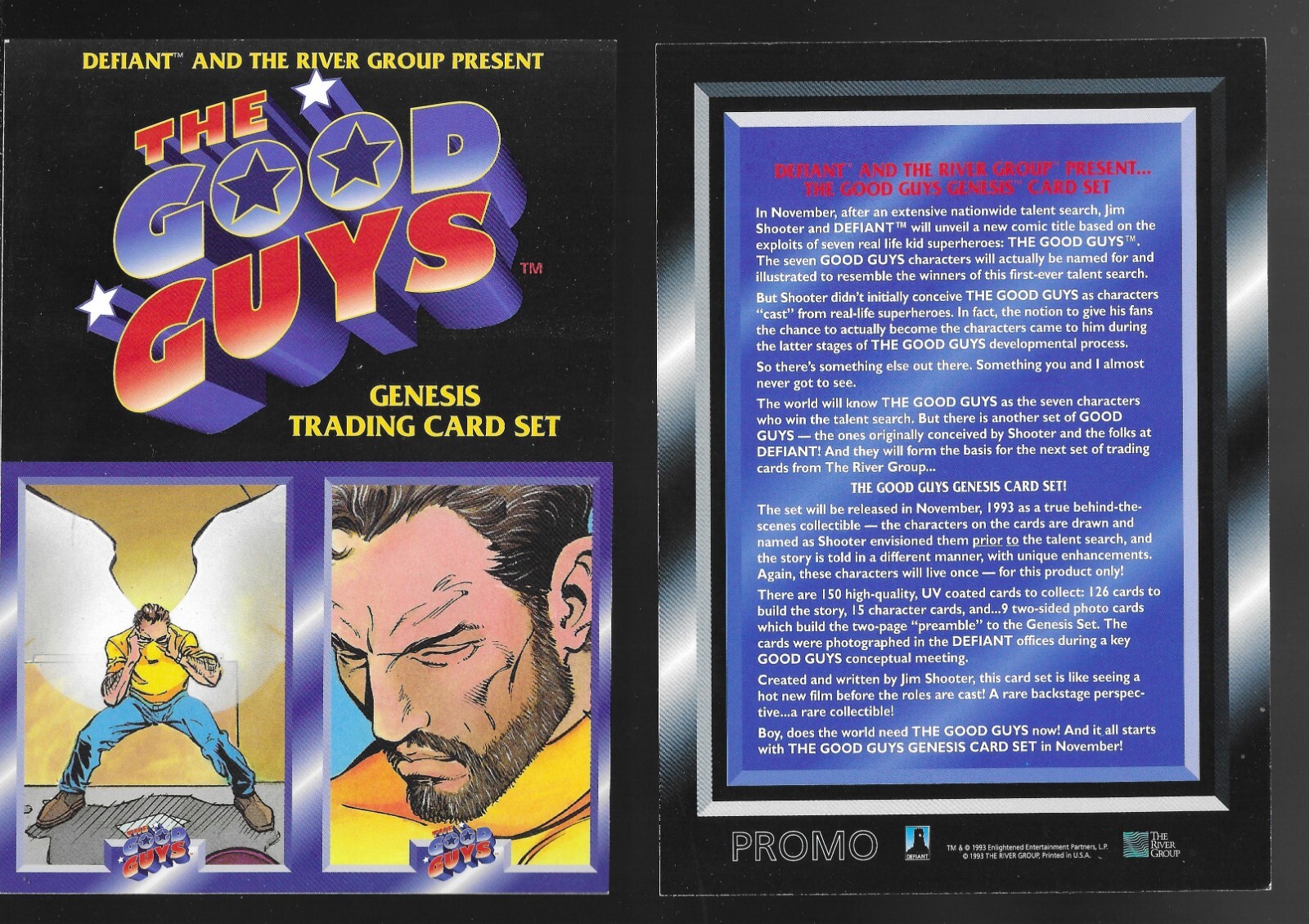 1993 The Good Guys Genesis Trading Card Set Uncut Promo Sheet