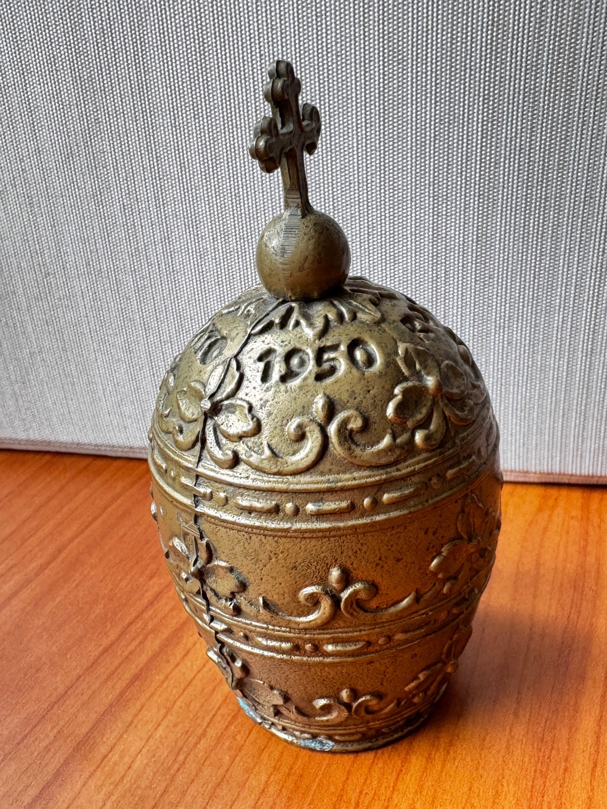 Vintage 1950 Anno Santo Roma Bronze Bell - Holy Year Jubilee Souvenir