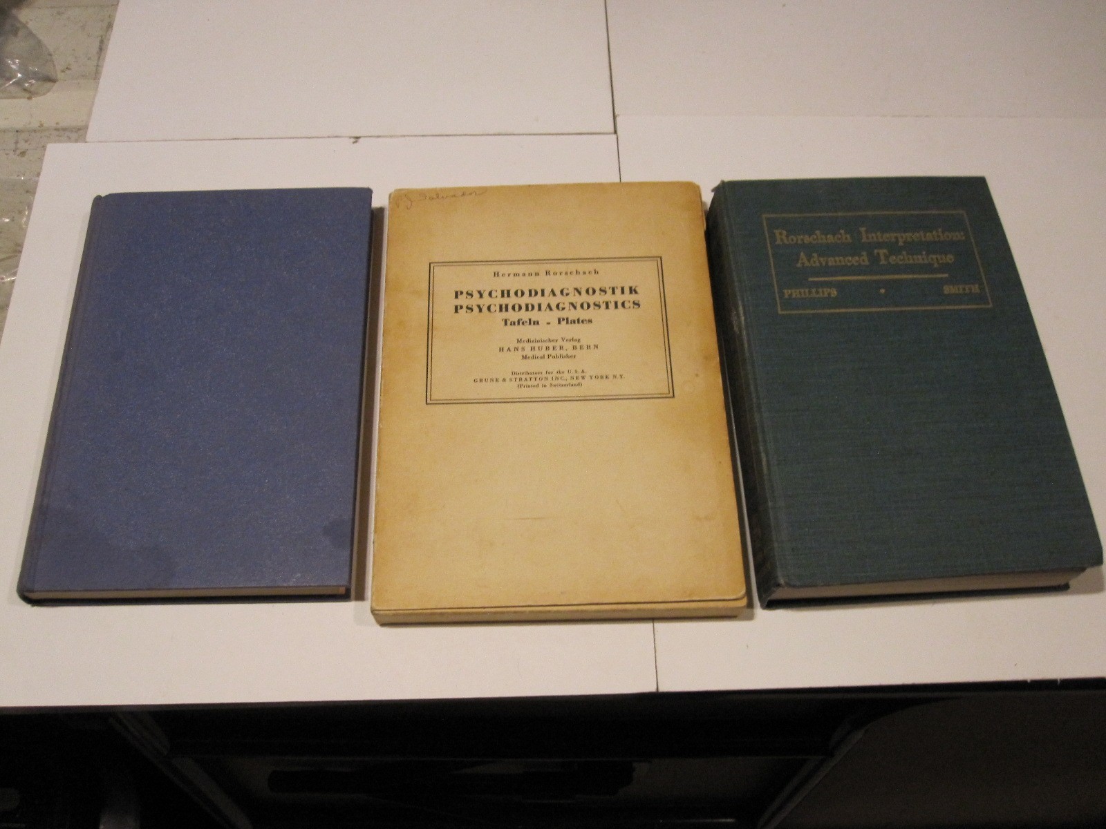 Hermann Rorschach Psychodiagnostik 10 Inkblot Test Plates Swiss 1948 W/ 2 Books