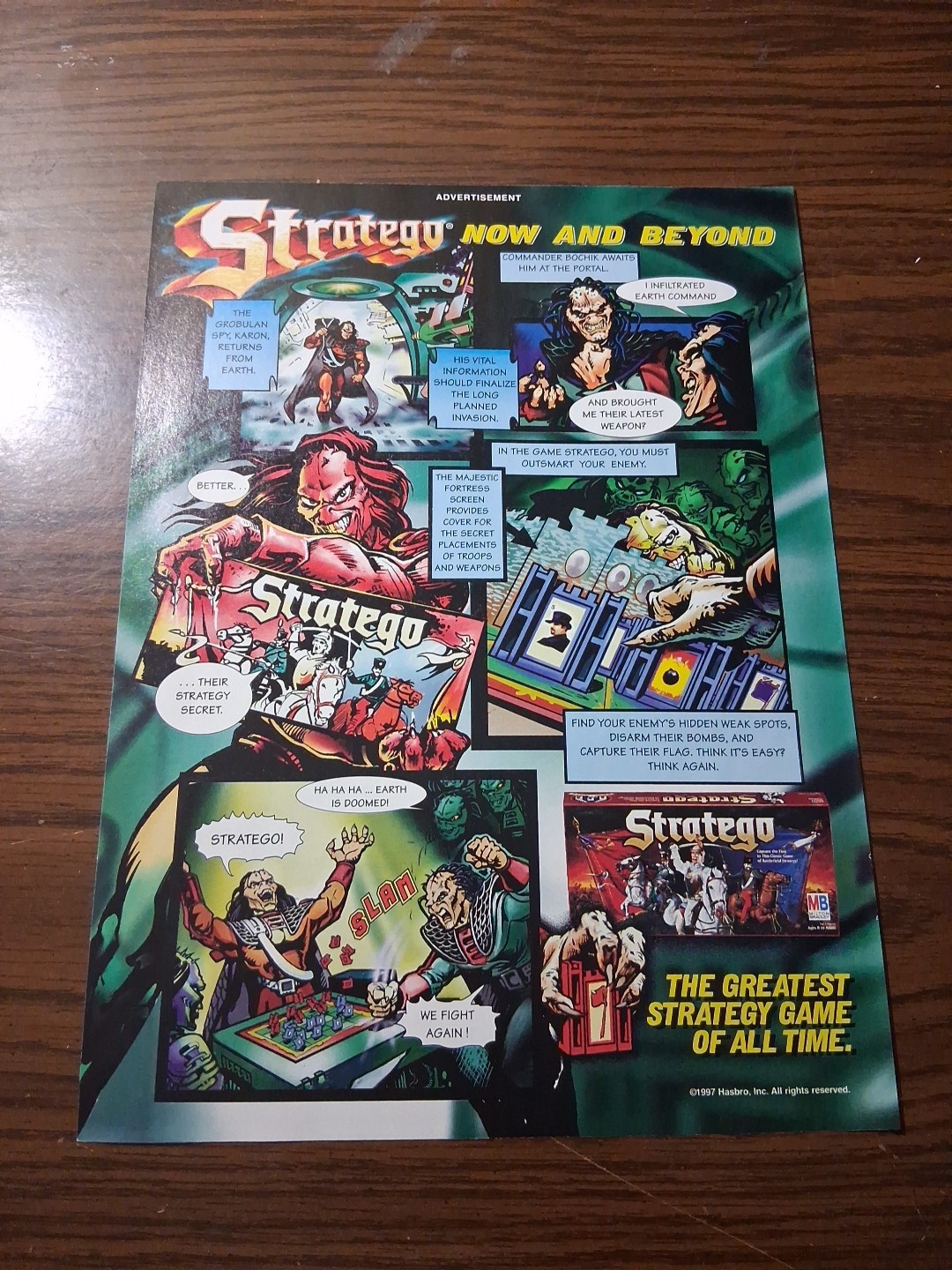 Strategy Board Game Vintage Promo Print Ad 1997 8x11