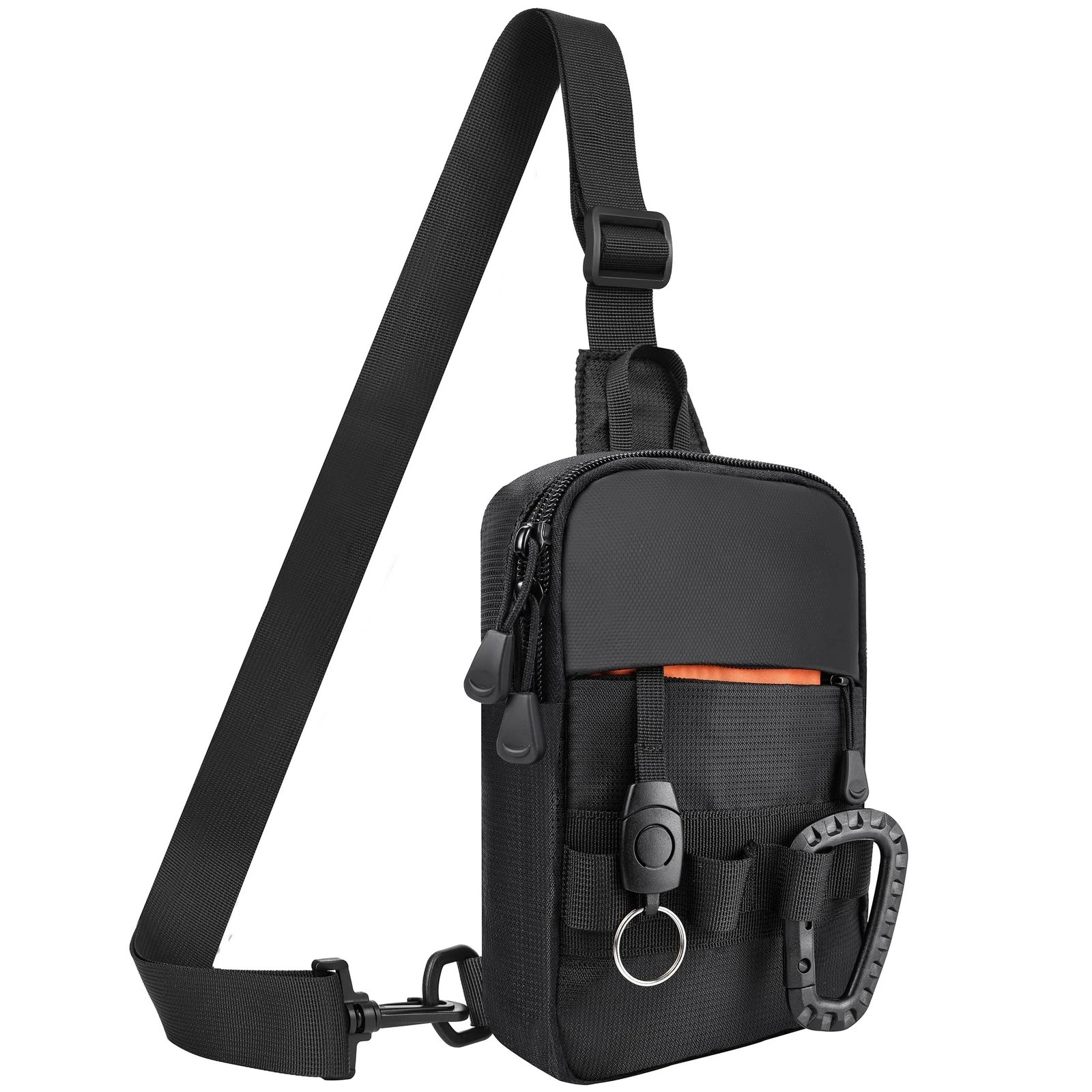 Mens Sling Bag, YKK Zippers Small Crossbody Bag for Hiking Travel Work, Water... Mens Sling Bag, YKK Zippers Small Crossbody Bag for Hiking Travel Work, Water...