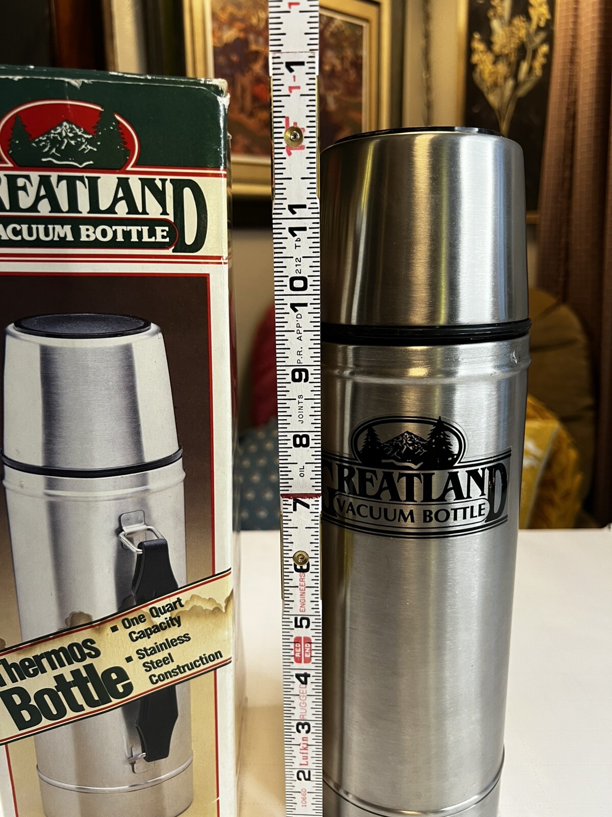 VTG Greatland Vacuum Bottle J-20 Stainless Steal Good For Hot or Cold 1 Quart VTG Greatland Vacuum Bottle J-20 Stainless Steal Good For Hot or Cold 1 Quart