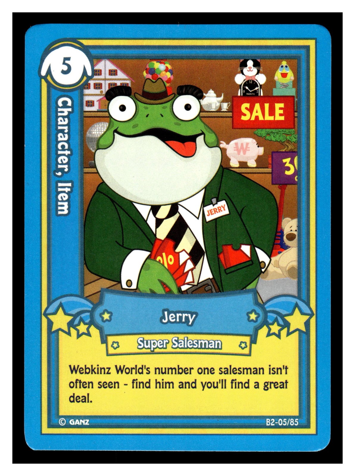 Webkinz 2007 Jerry, Super Salesman #B2-05 Webkinz 2007 Jerry, Super Salesman #B2-05