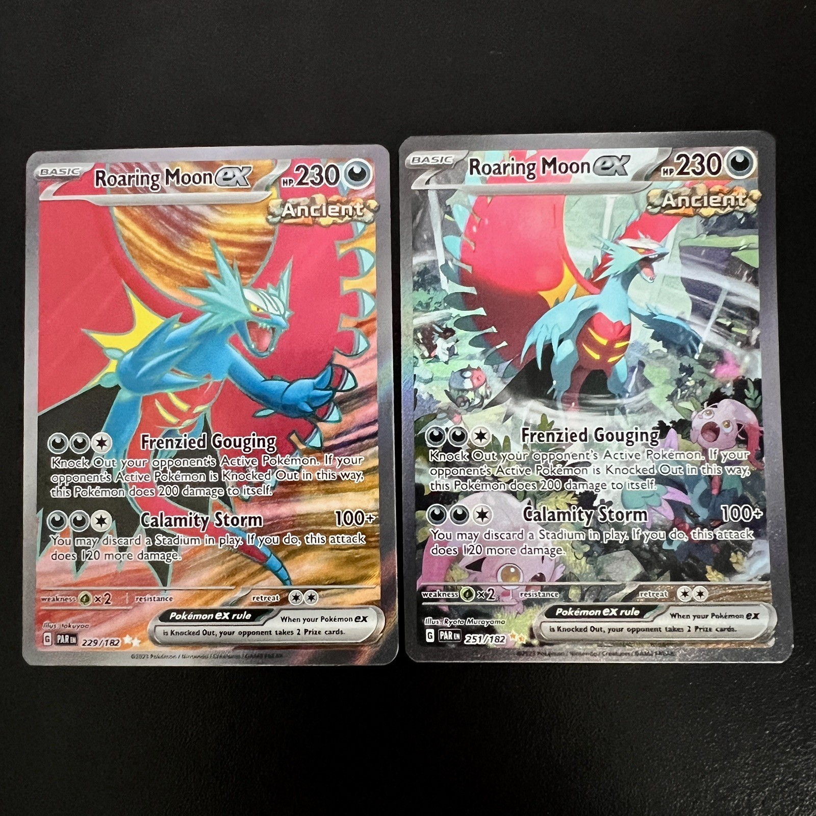 Pokemon Roaring Moon ex 2 Card Bundle Special Illustration Rare Paradox Rift NM Pokemon Roaring Moon ex 2 Card Bundle Special Illustration Rare Paradox Rift NM