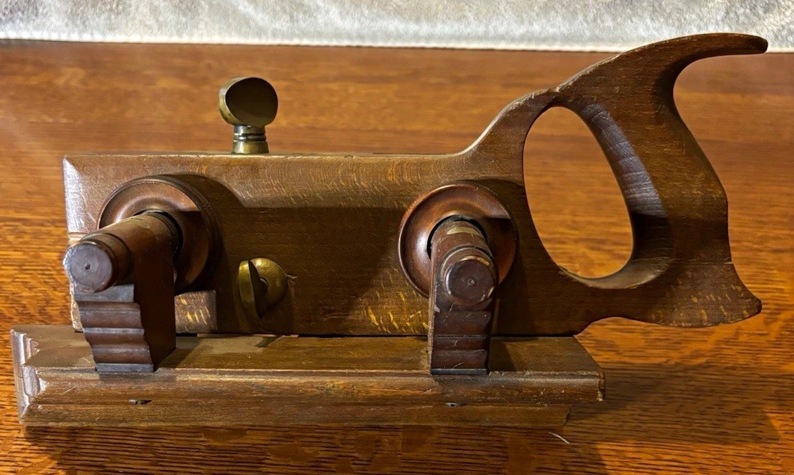 Antique A.C. Bartlett No 124 Screw Arm Plow Plane Sandusky Ohio Tool