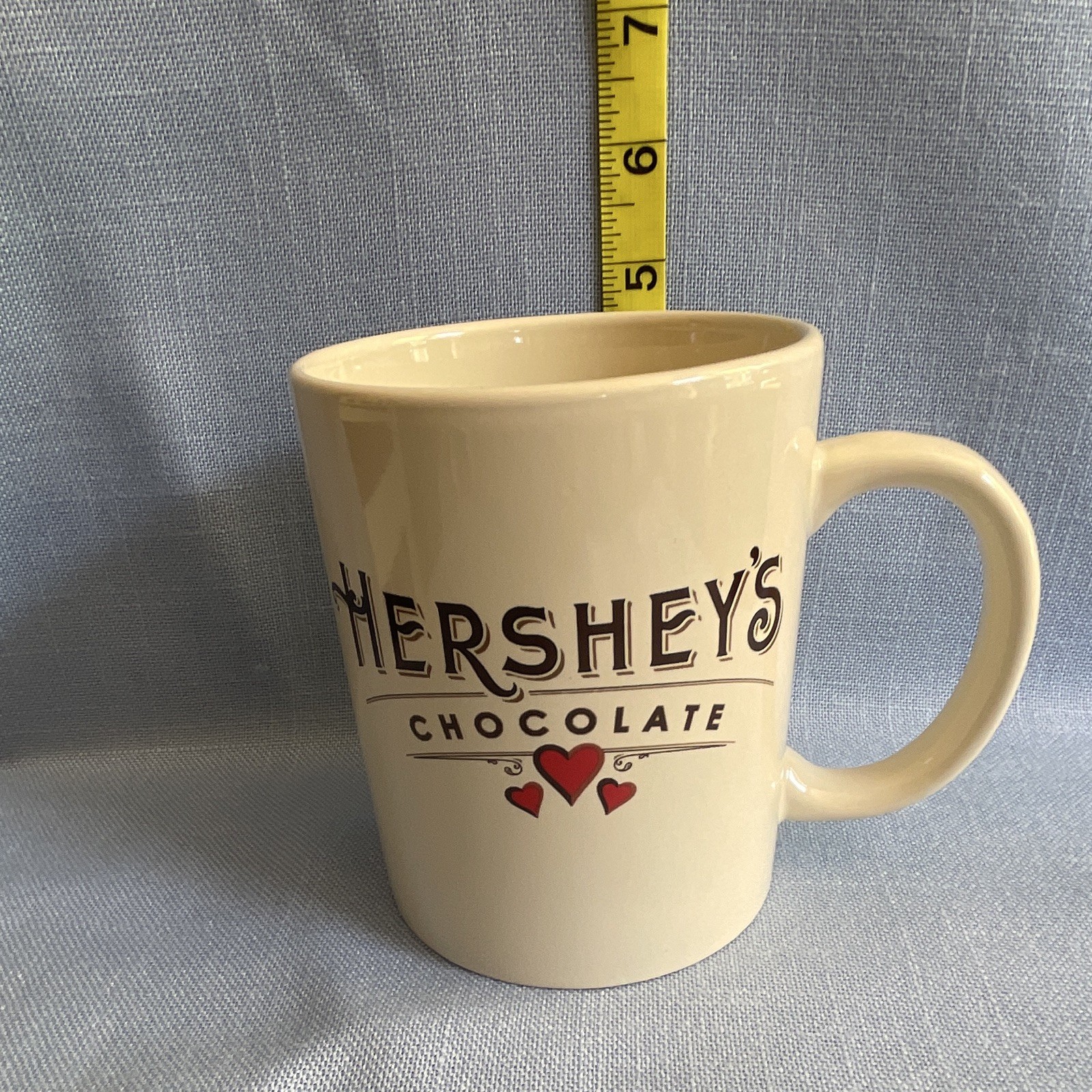 Galerie Hershey’s Chocolate Jumbo Coffee Hot Cocoa Mug Hearts Beige