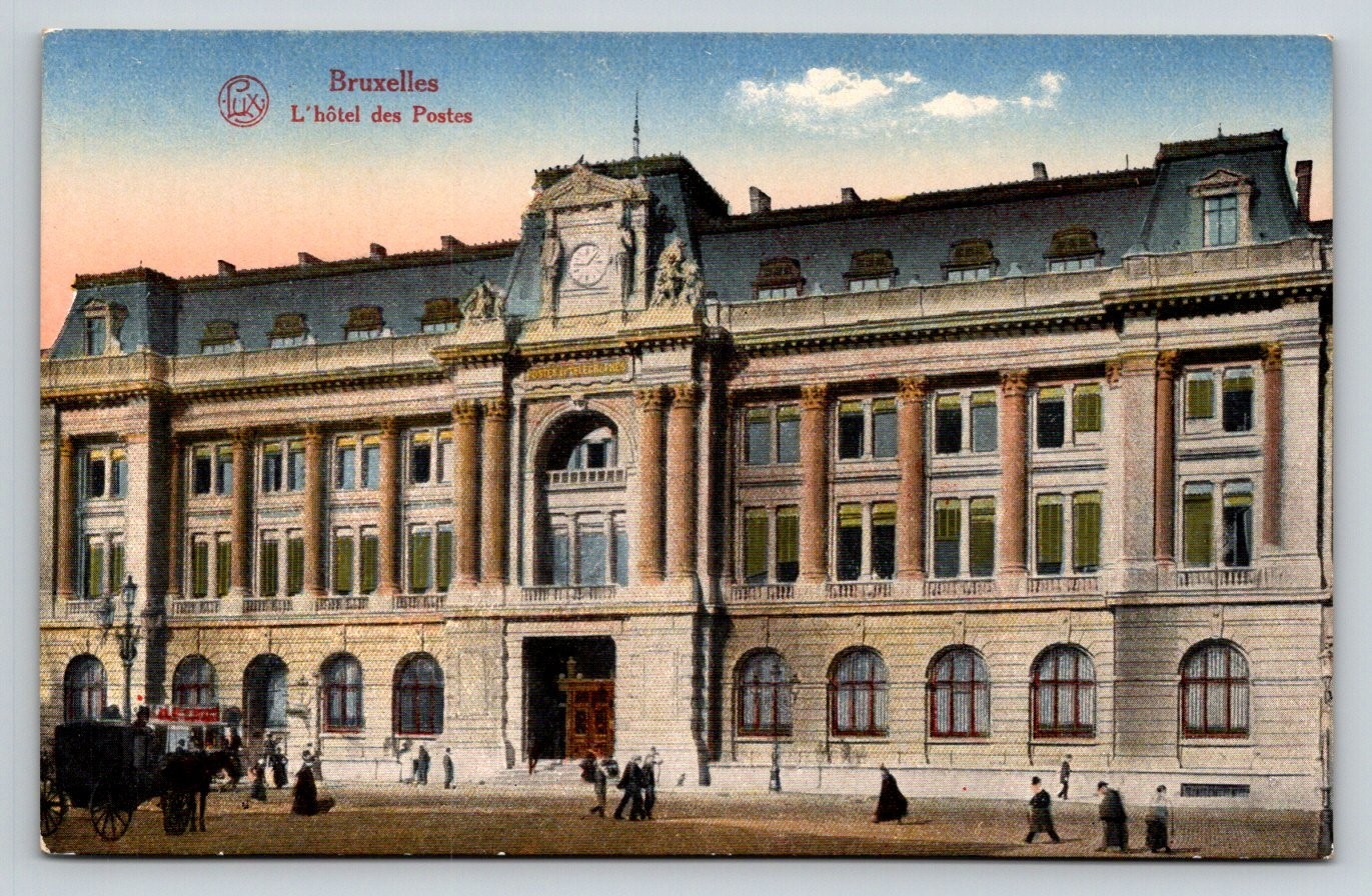 Bruxelles L\'Hotel des Postes Post Office Postcard Vintage Early 1900s LL Bruxelles L\'Hotel des Postes Post Office Postcard Vintage Early 1900s LL
