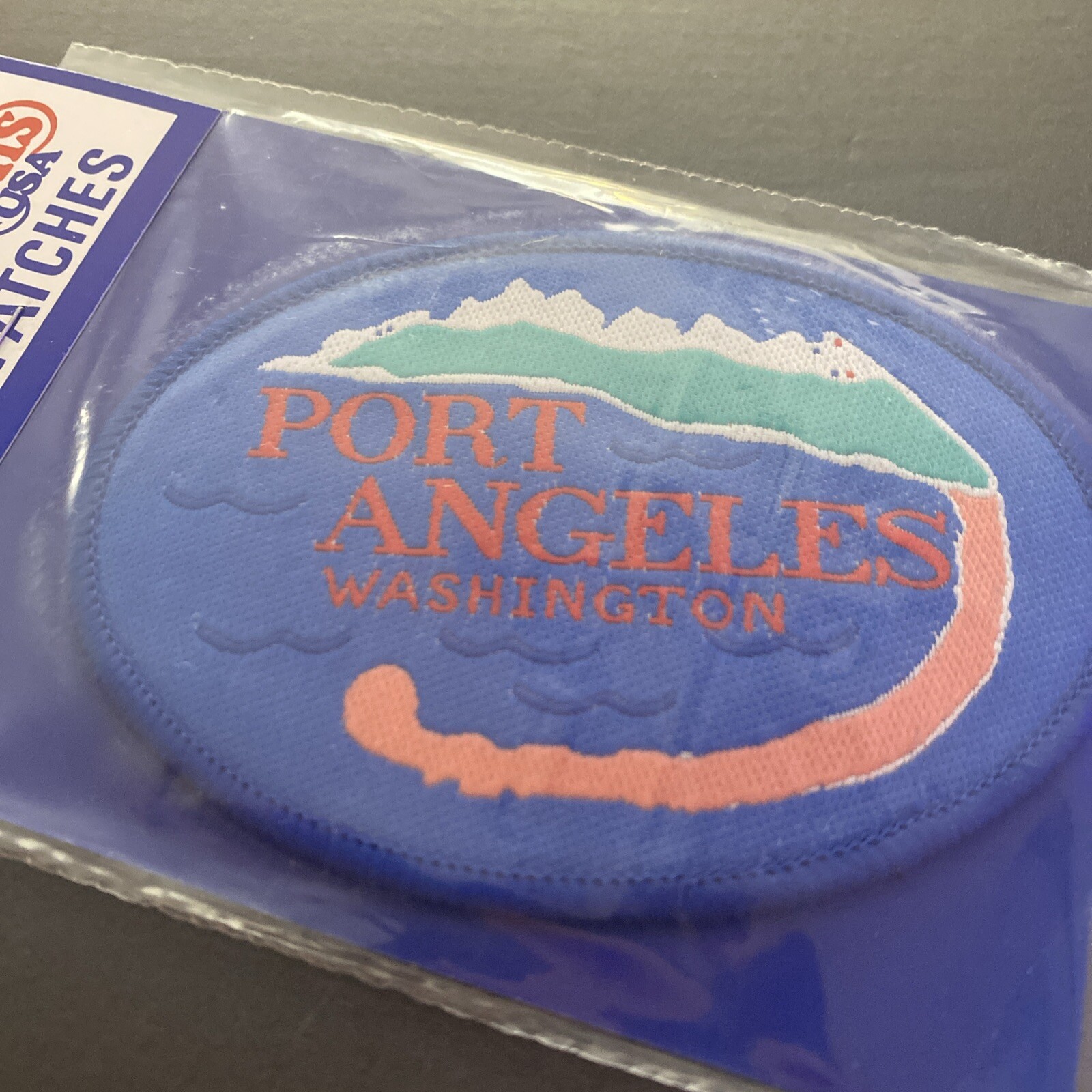 VTG PORT ANGELES Washington Woven Iron On Patch