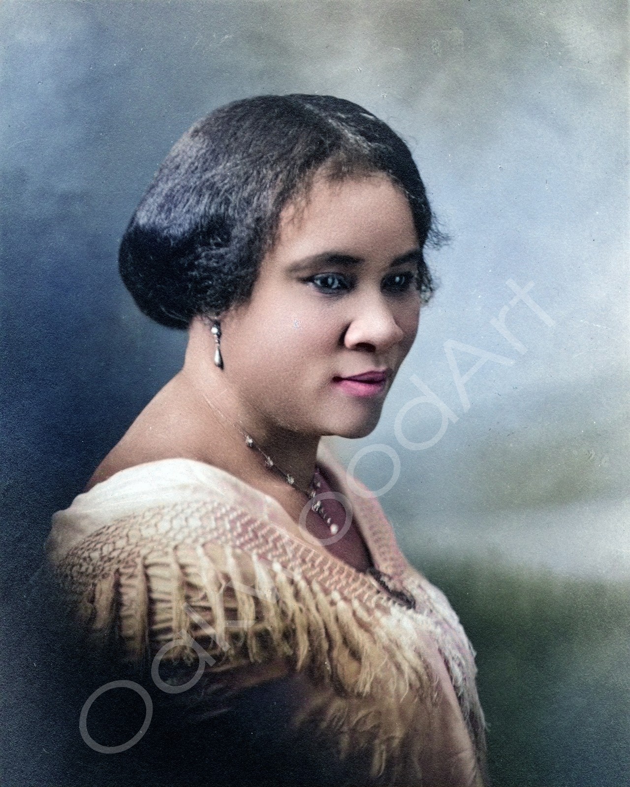 MADAM C. J. WALKER, Black Entrepreneur c1912, Vintage Colorized Photo Reprint
