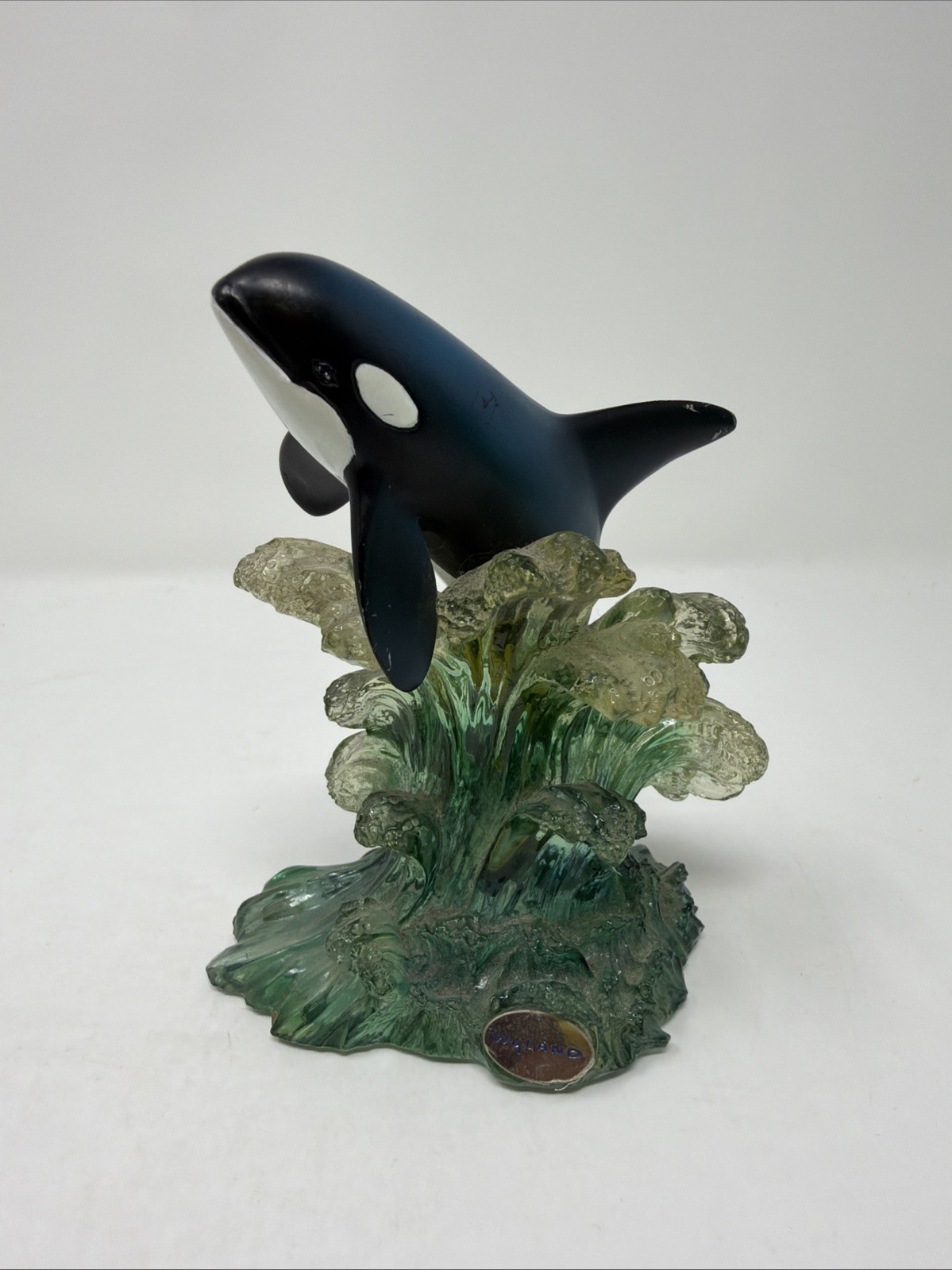 WYLAND Dakin 5” Orca Waters No. 405 Breaching Killer Whale figurine RARE