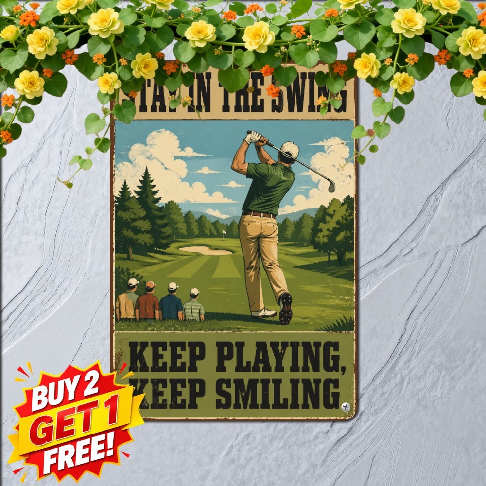 You Get Old When You Stop Golfing Sign Funny Sports Fairway Wall Metal Decor