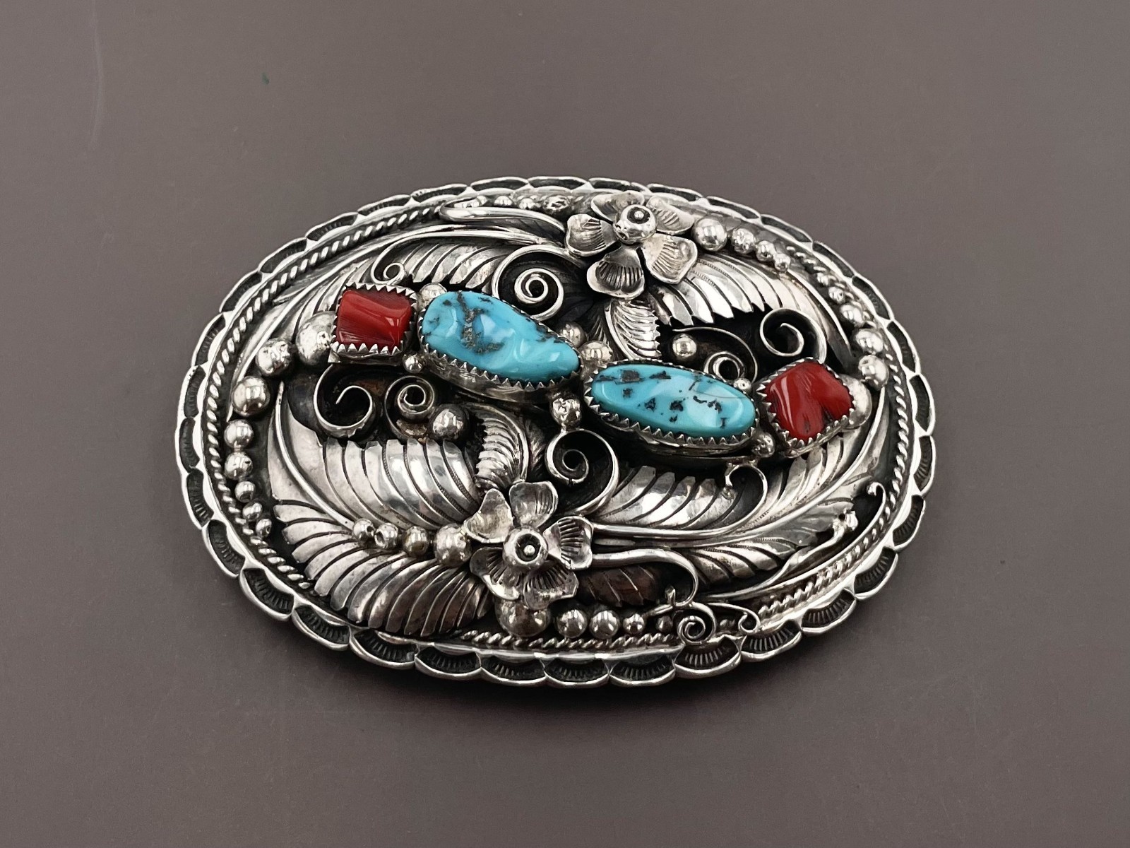 Native American Navajo Sterling Apachito Belt Buckle Native American Navajo Sterling Apachito Belt Buckle