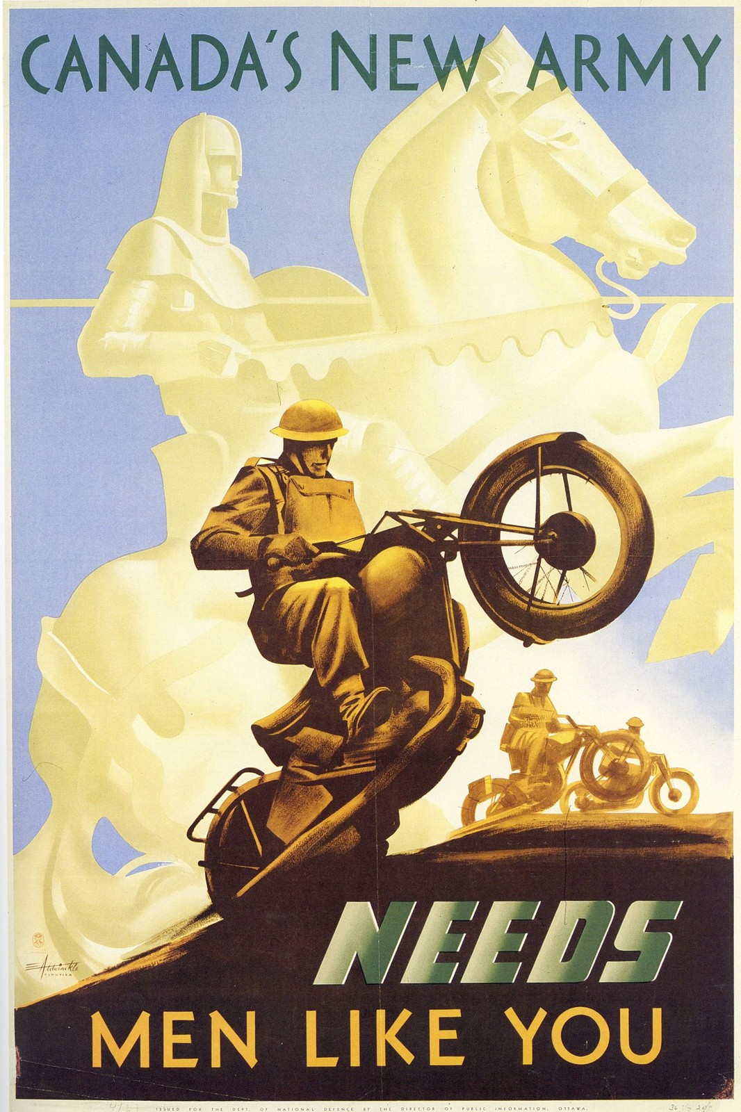 Canada's New Army ✨ Recruiting Poster - 24x36” Rare Reprint 🤯💯 200gsm