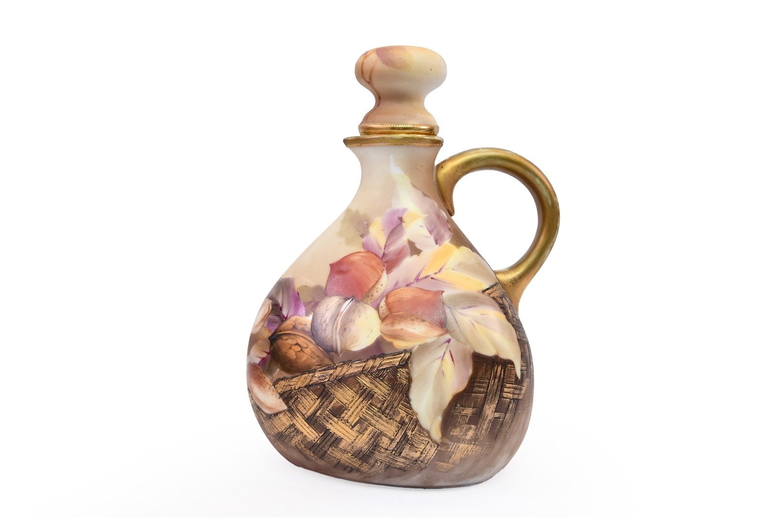 Nippon Scenic Whiskey Jug Hand‑Painted 8.5