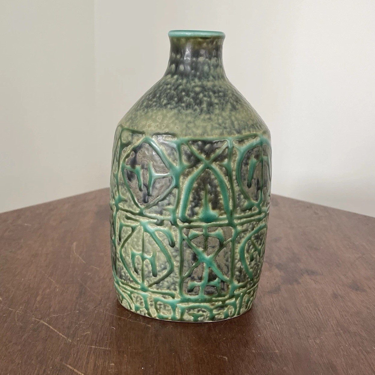 Vintage Nils Thorrson Royal Copenhagen Fajance Pottery Vase Baca Denmark MCM Grn Vintage Nils Thorrson Royal Copenhagen Fajance Pottery Vase Baca Denmark MCM Grn