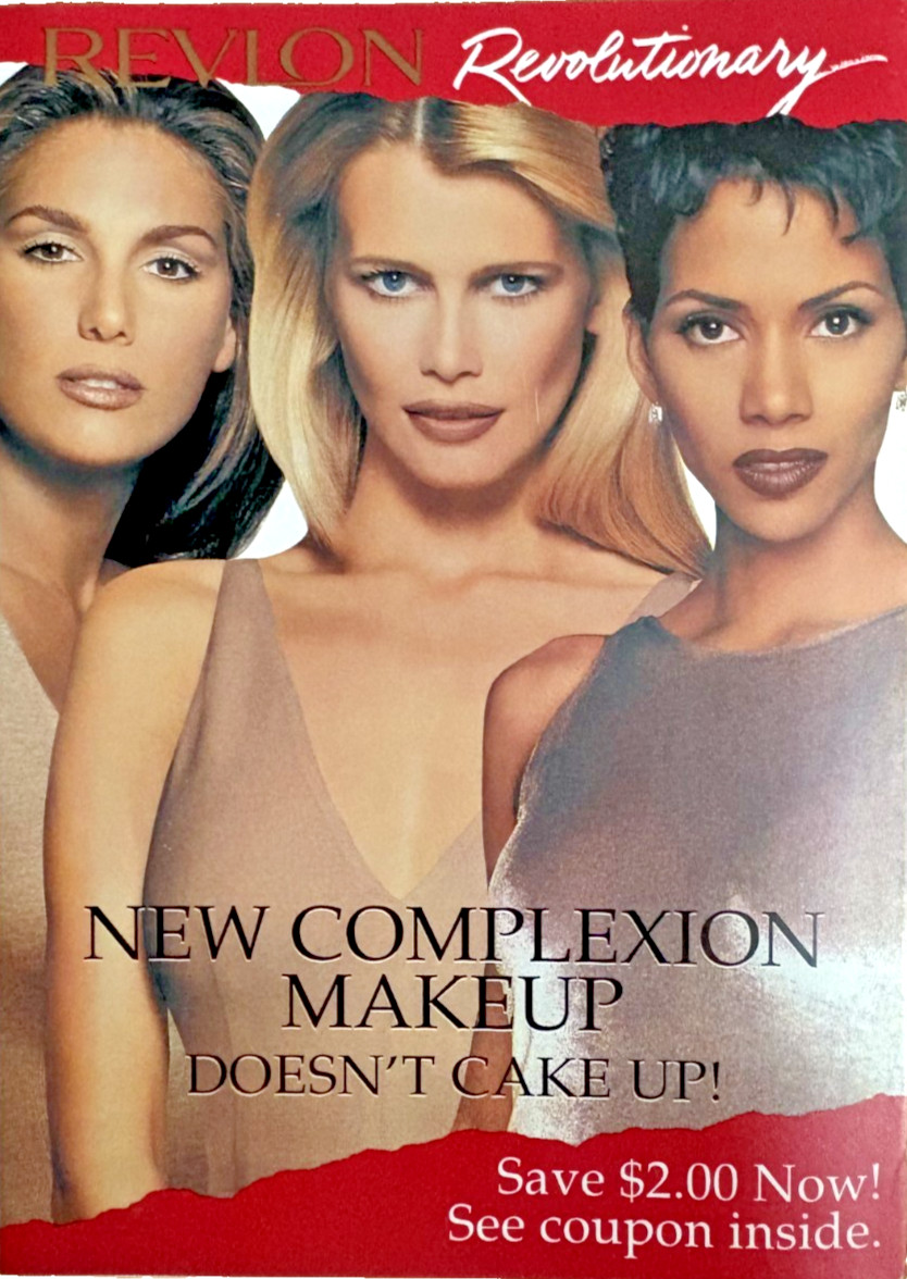 Revlon 1996 Print Ad - Revlon Revolutionary Halle Berry Claudia Schiffer