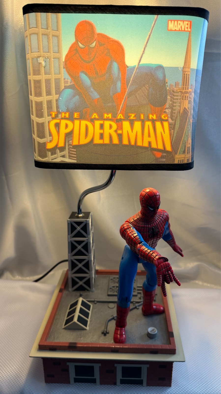 Marvel 2007 The Amazing Spider-Man Lamp Plays Spiderman Theme Rare Vintage Marvel 2007 The Amazing Spider-Man Lamp Plays Spiderman Theme Rare Vintage
