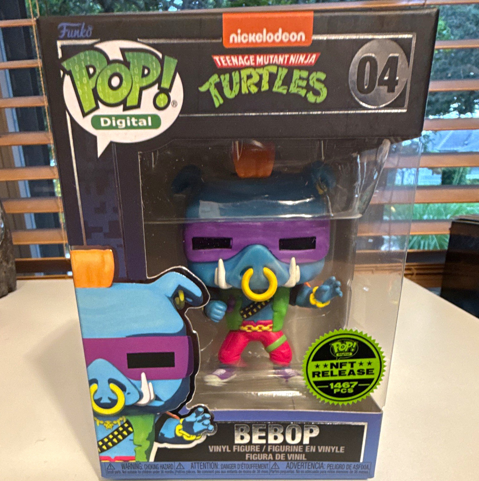 Funko Pop Digital TMNT Bebop #04 Black Light LE 1467 PCS Release NEW