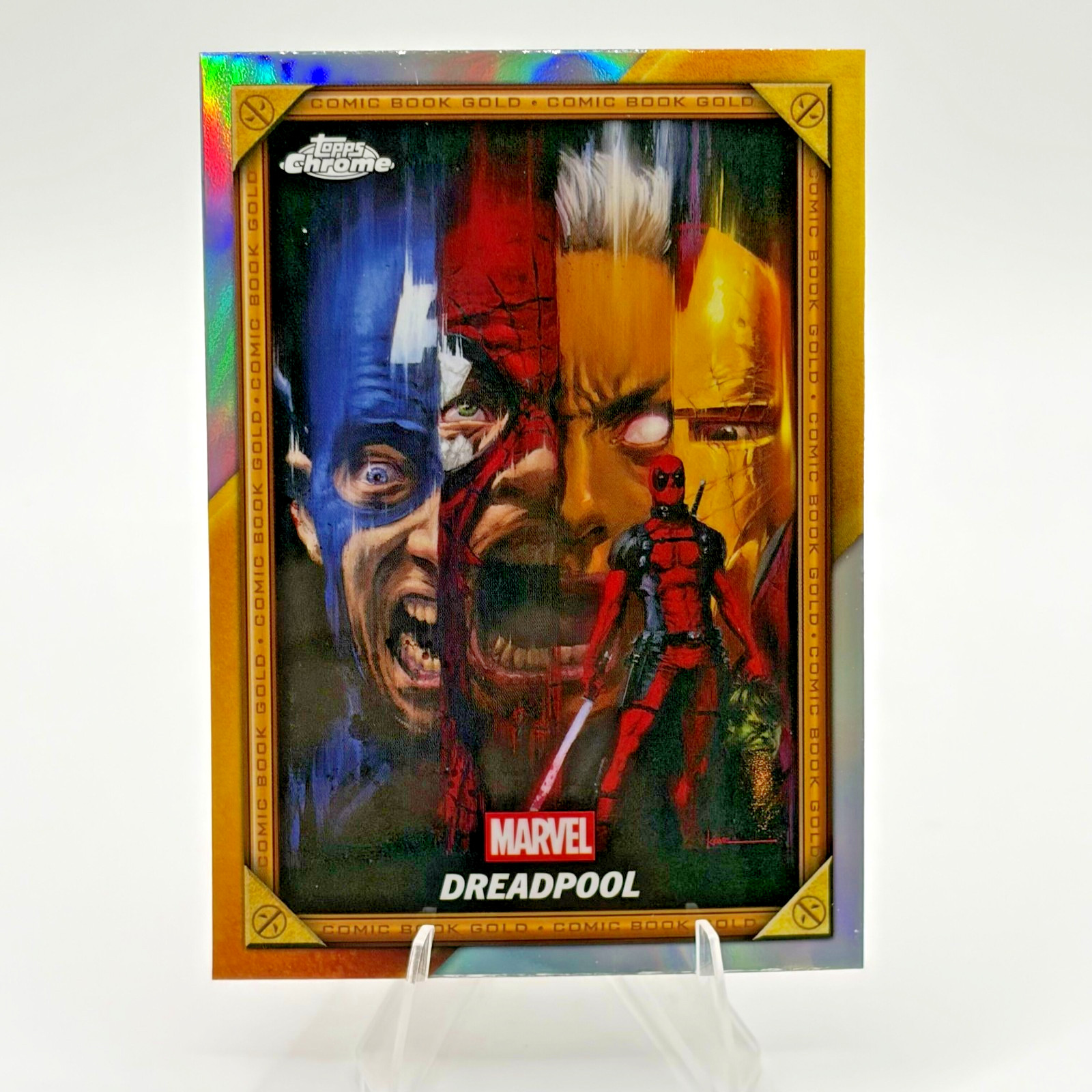 Deadpool Kills Marvel Universe #1 Gold Card 2025 Topps Chrome Marvel CB-28