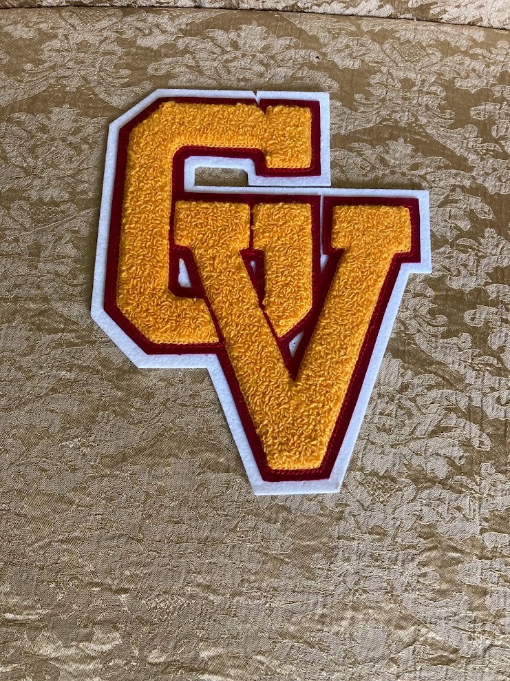  Vintage Central Valley High School Letterman Patch Chenille CV Ceres CA Felt
