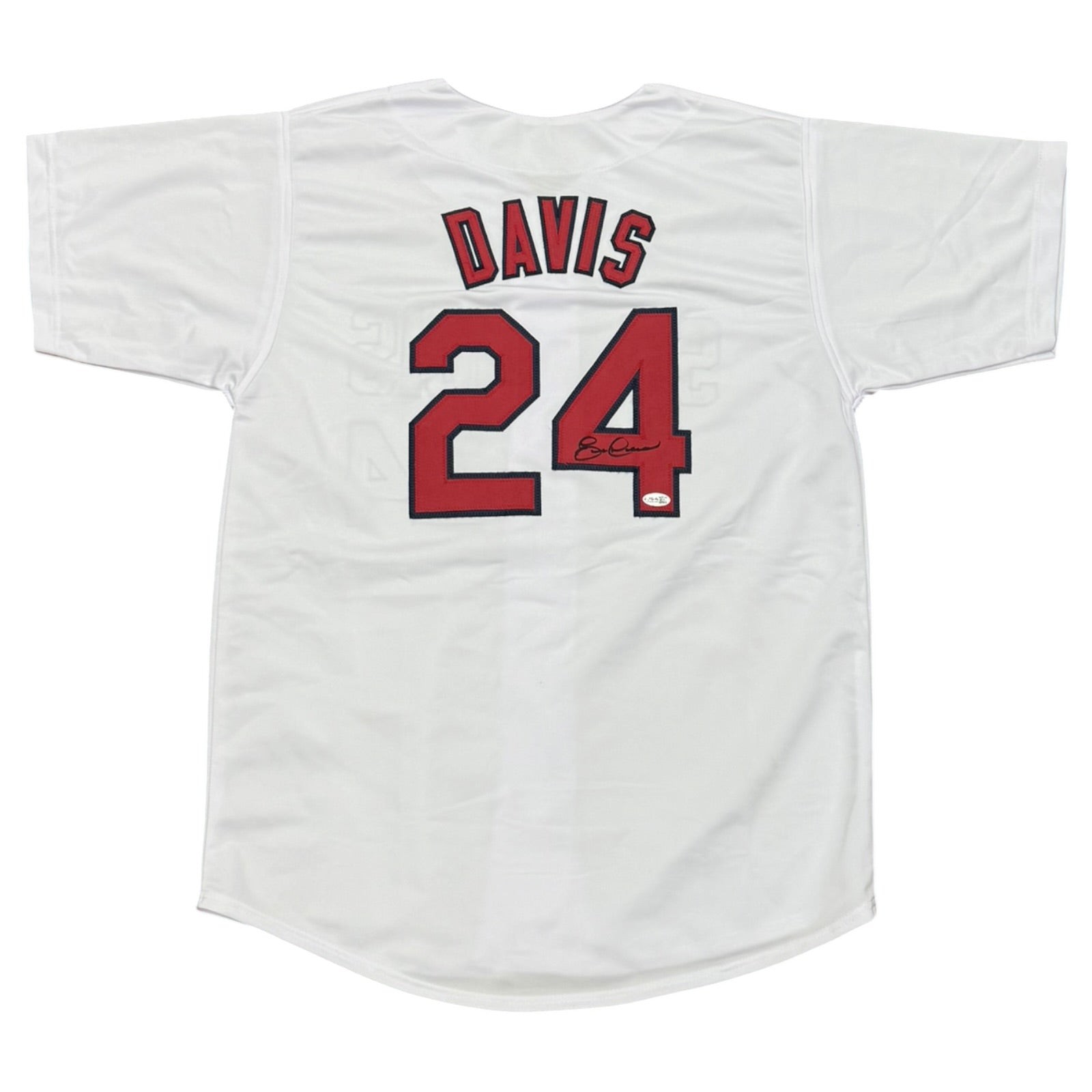 Eric Davis Autographed St. Louis (White #24) Custom Stitched Jersey - JSA Eric Davis Autographed St. Louis (White #24) Custom Stitched Jersey - JSA