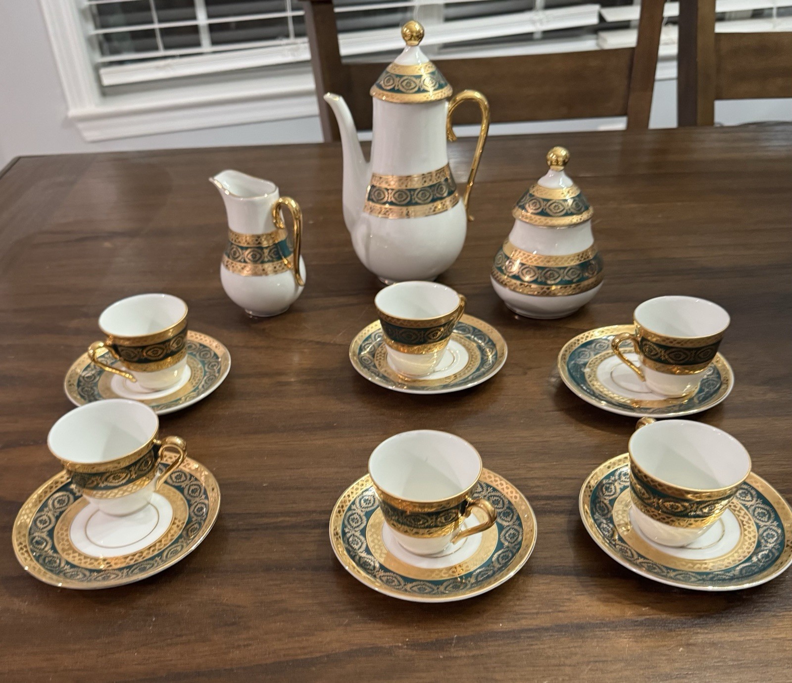 Antique Demitasse Coffee/ Tea Service Full Set by C.P. Limoges France
